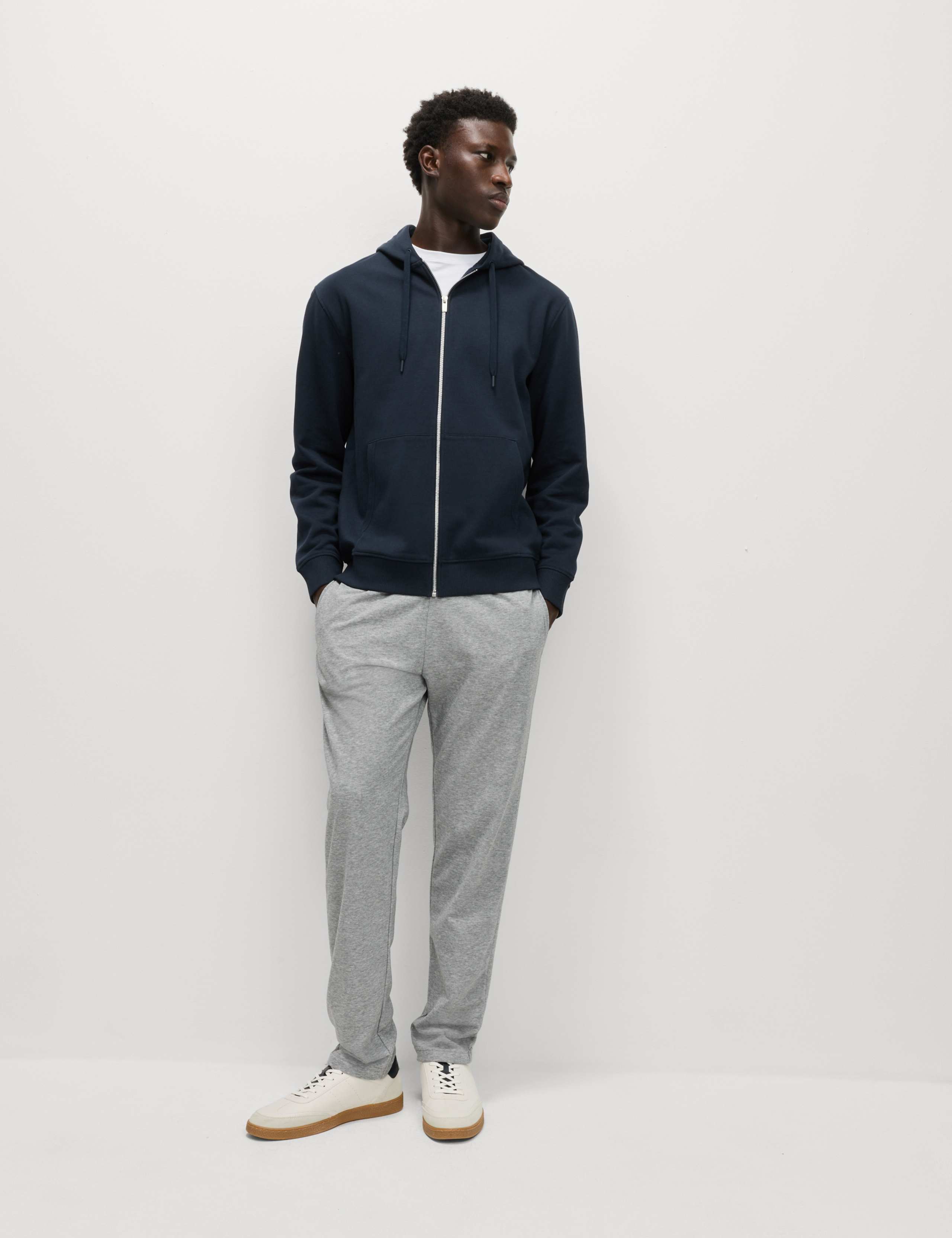 Cotton Rich Relaxed Zip Through Hoodie 4 of 5
