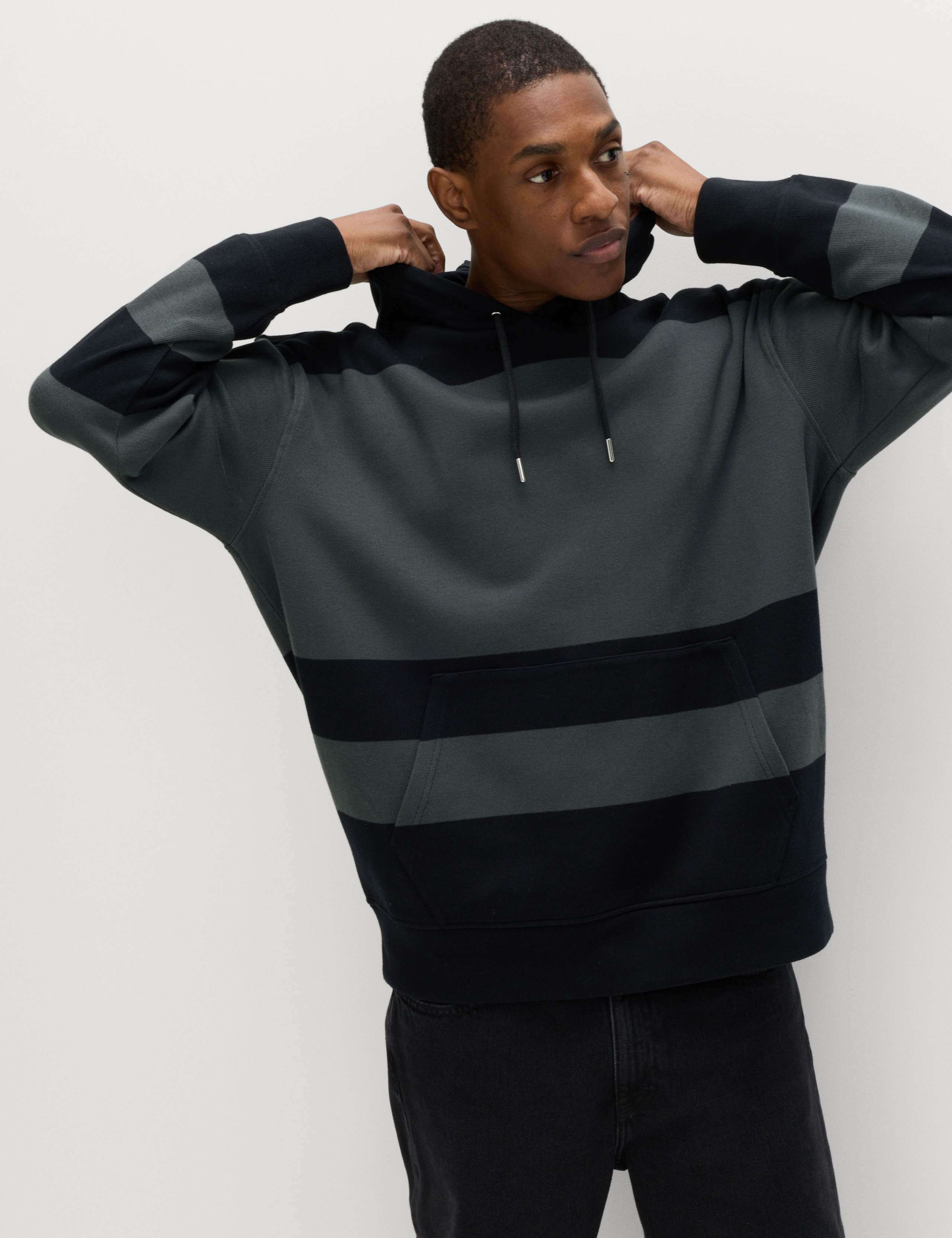 Pure Cotton Colour Block Hoodie 1 of 6