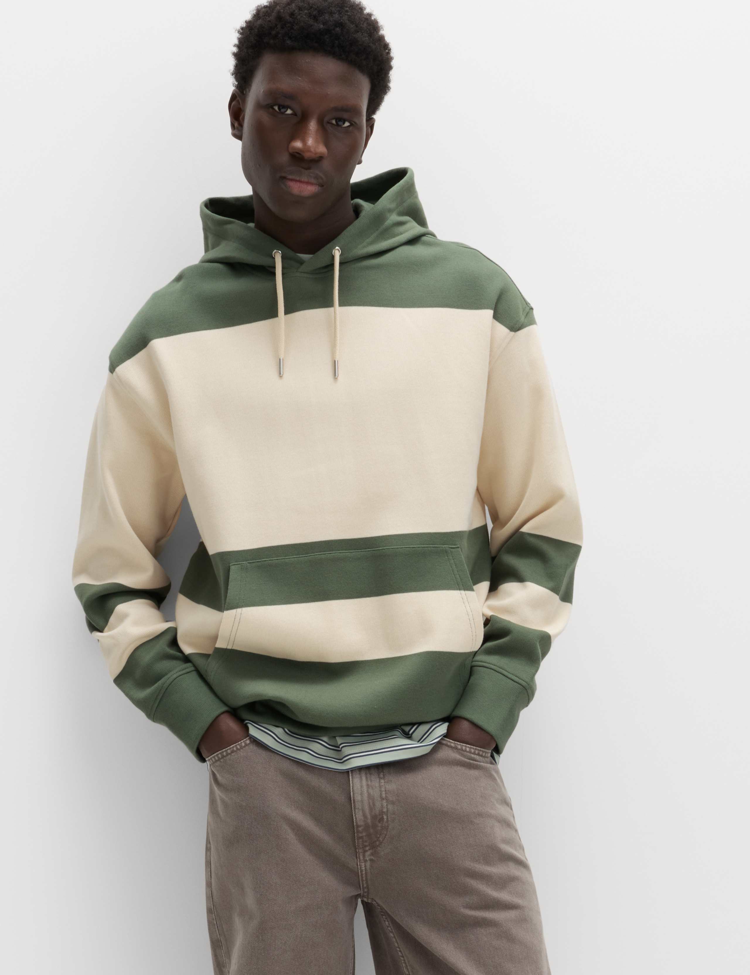 Pure Cotton Colour Block Hoodie 1 of 5