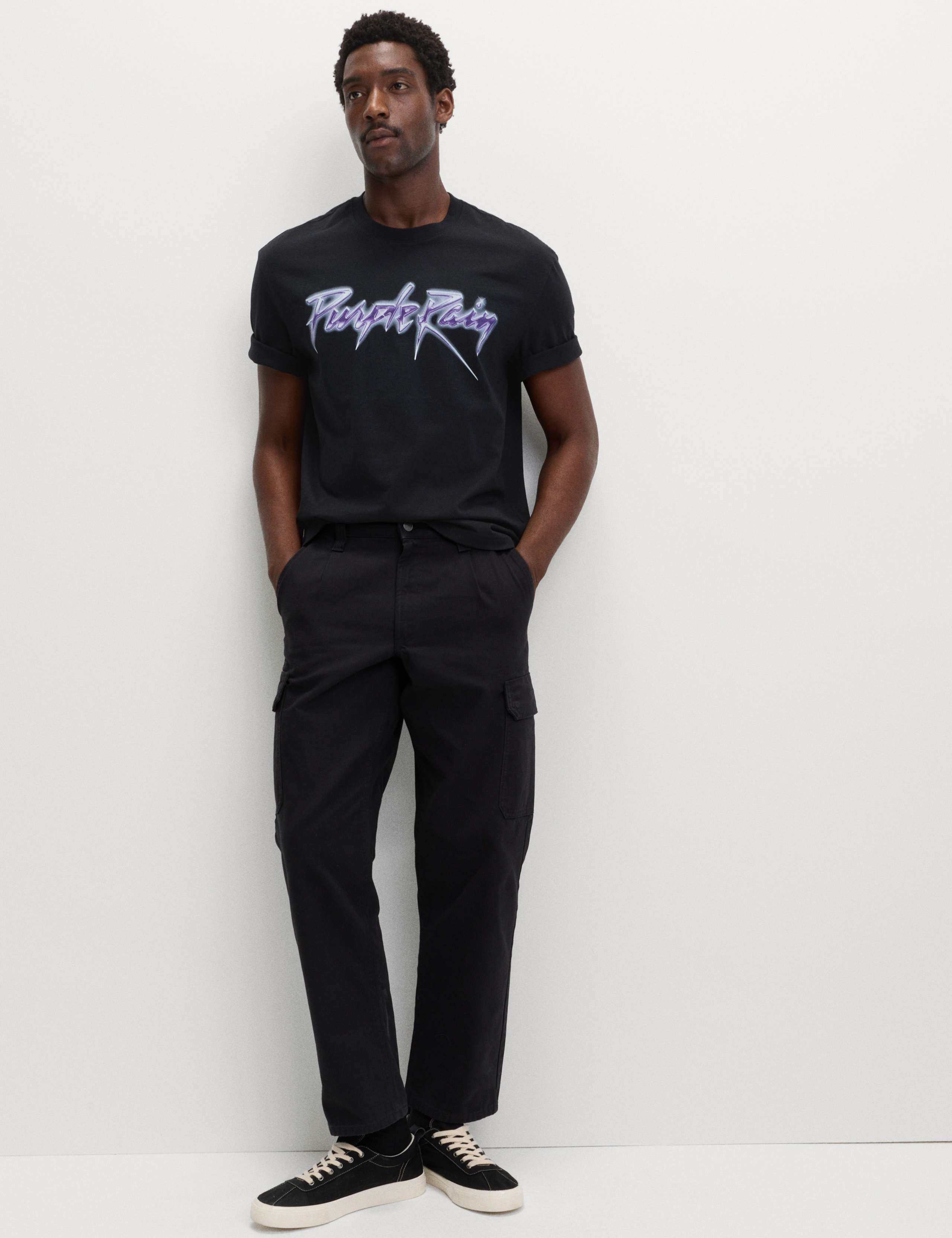 Pure Cotton Purple Rain Graphic T-Shirt 3 of 5