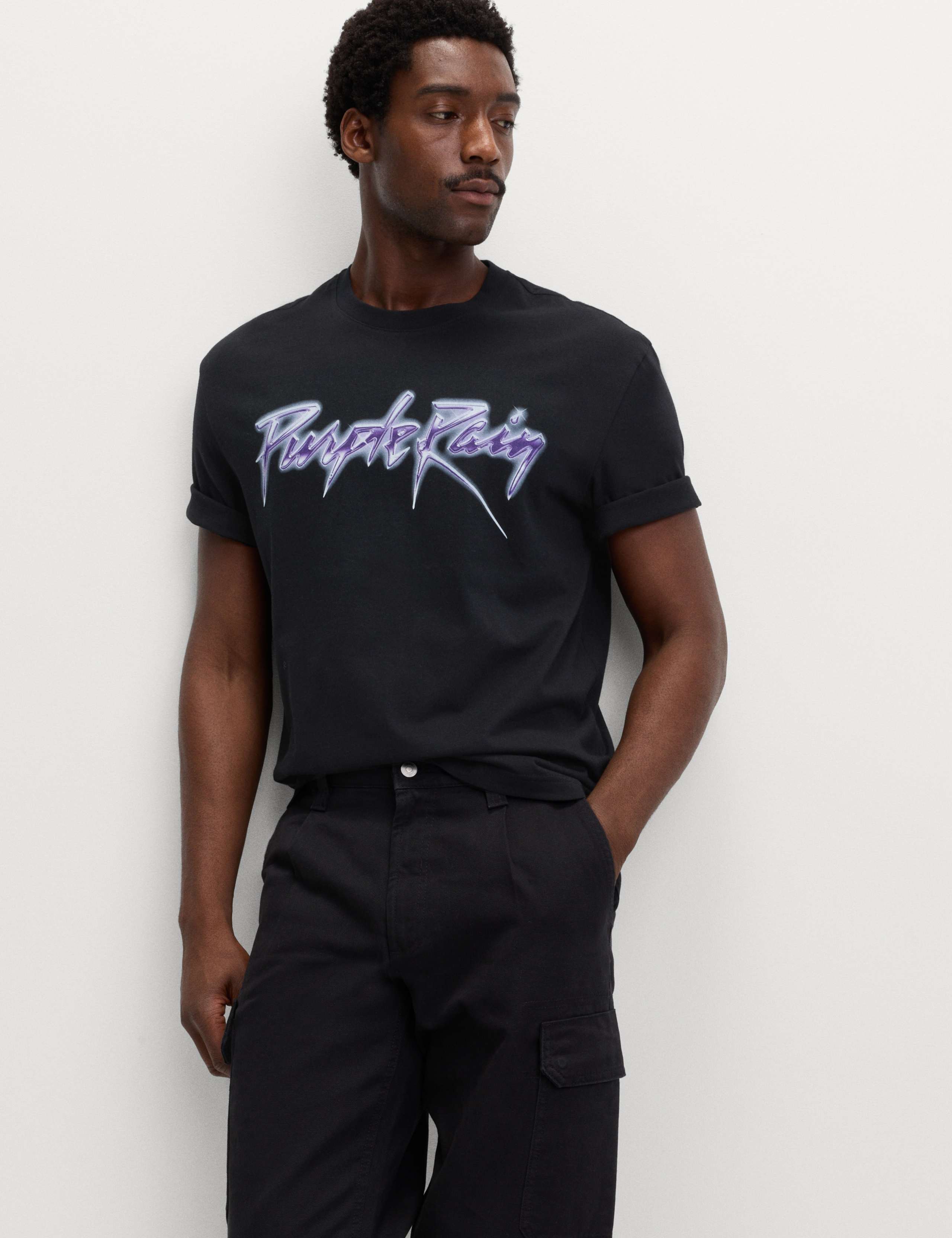 Pure Cotton Purple Rain Graphic T-Shirt 5 of 5