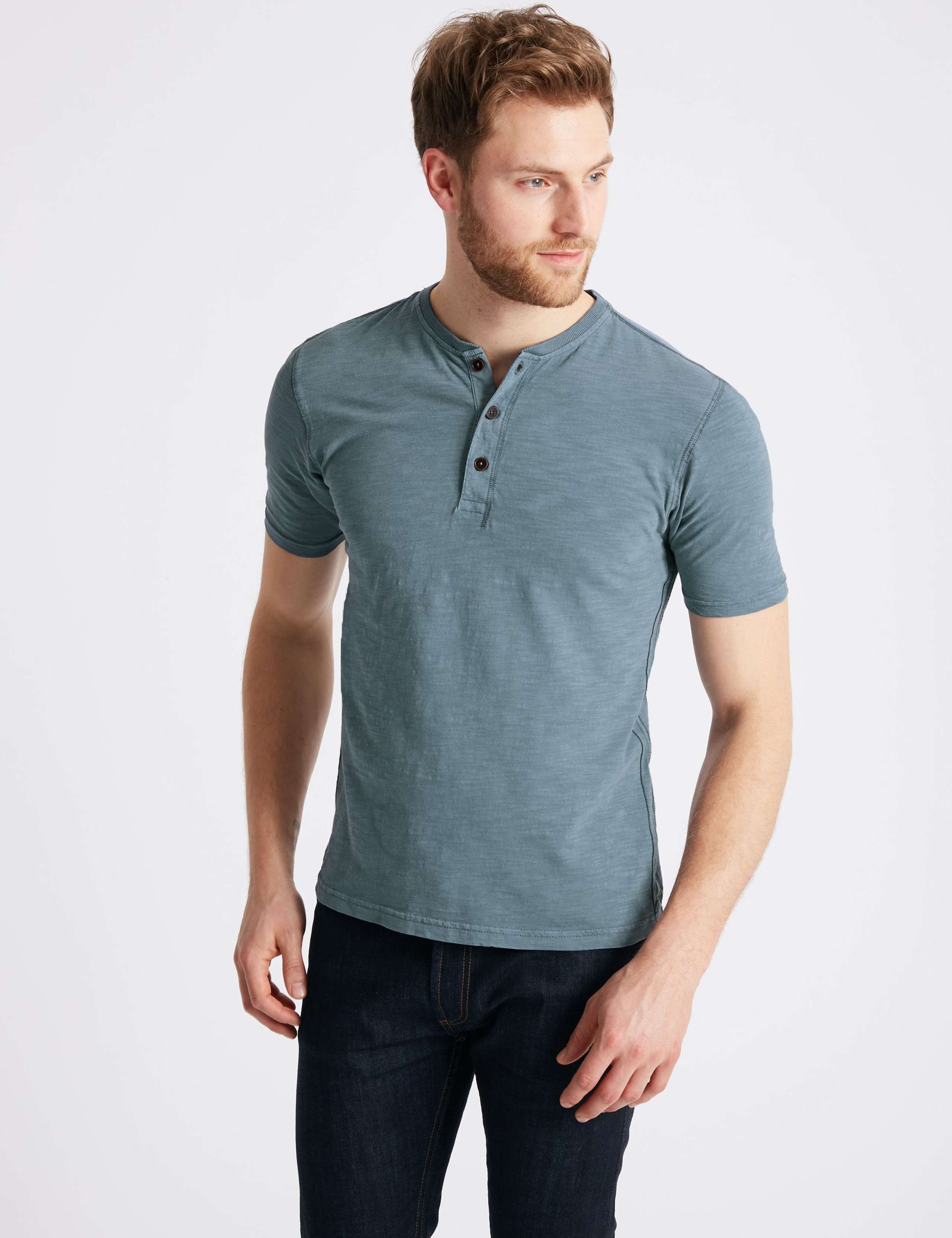 Slim Fit Pure Cotton Textured Top 1 of 4