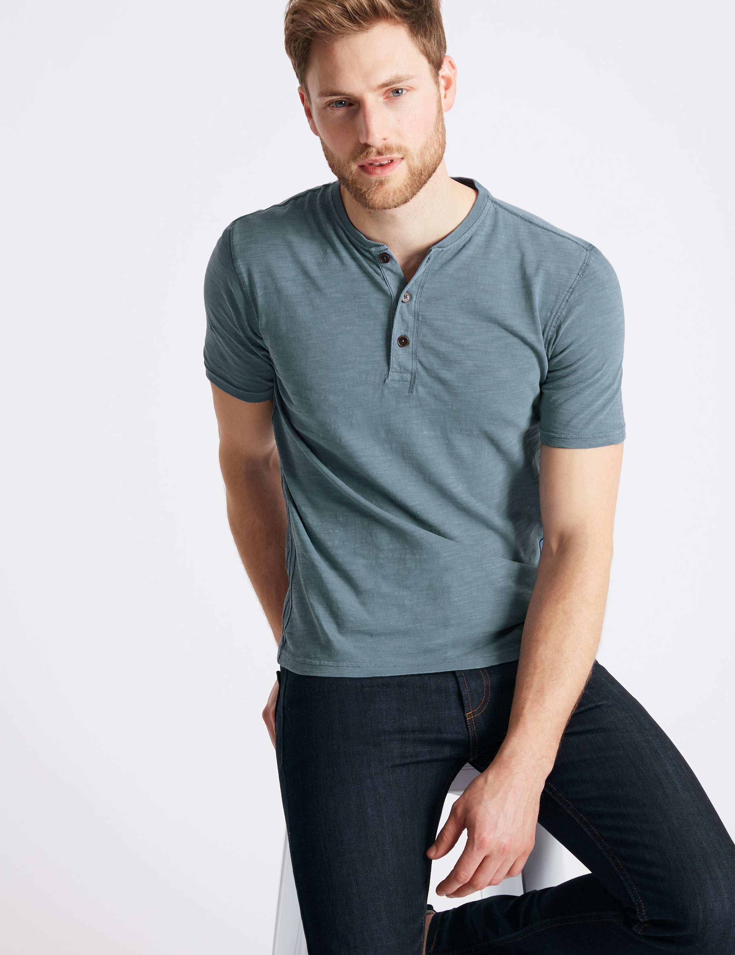 Slim Fit Pure Cotton Textured Top 3 of 4