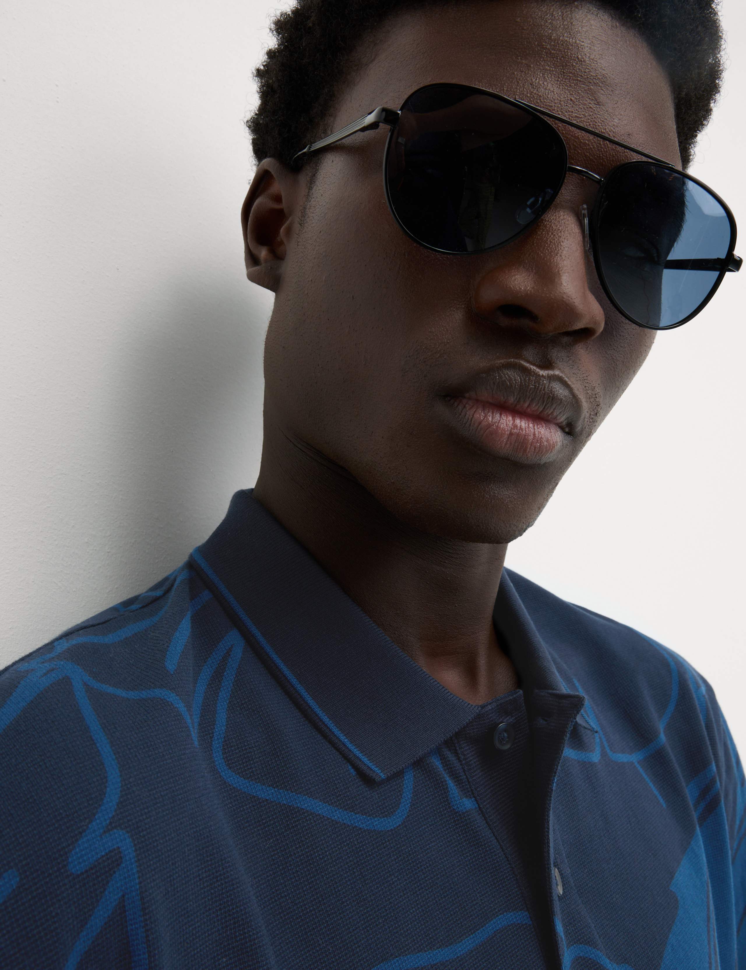 Pure Cotton Exploded Palm Print Polo Shirt 4 of 5