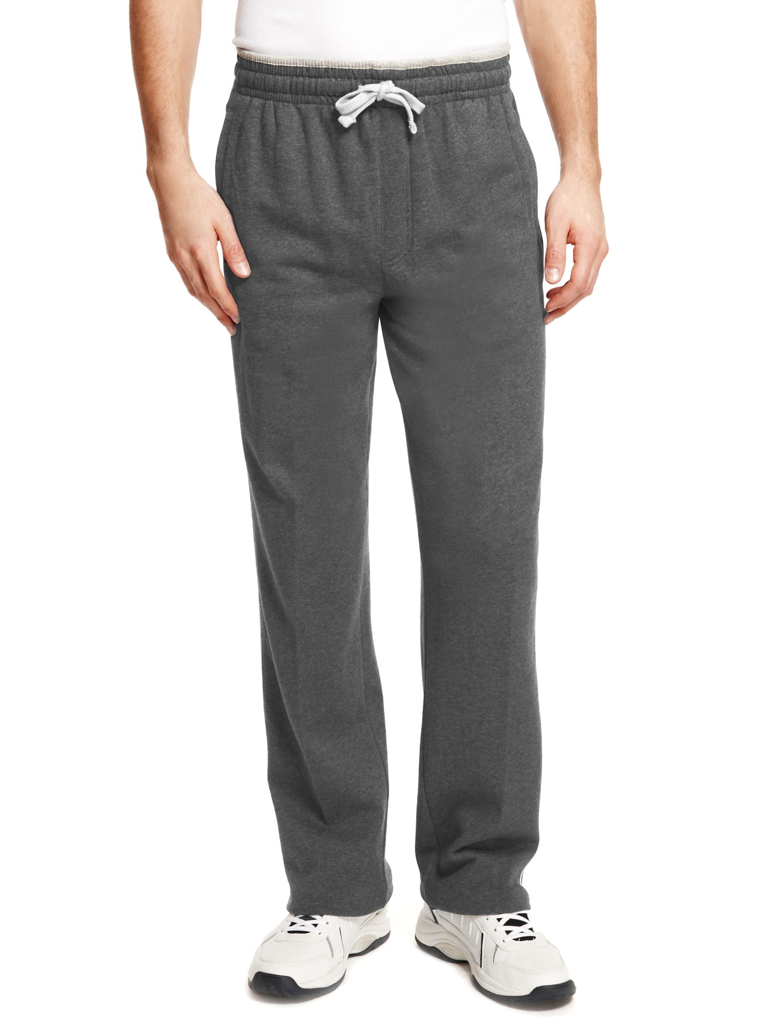 Pure Cotton Double Striped Jogging Bottoms with StayNEW™ 1 of 5