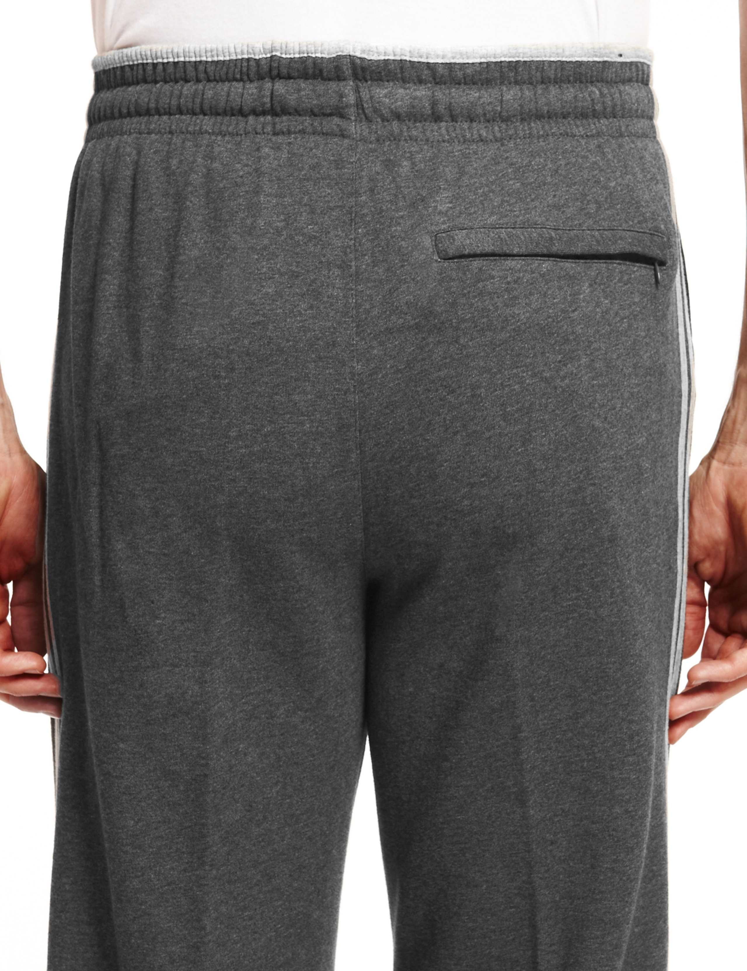 Pure Cotton Double Striped Jogging Bottoms with StayNEW™ 4 of 5
