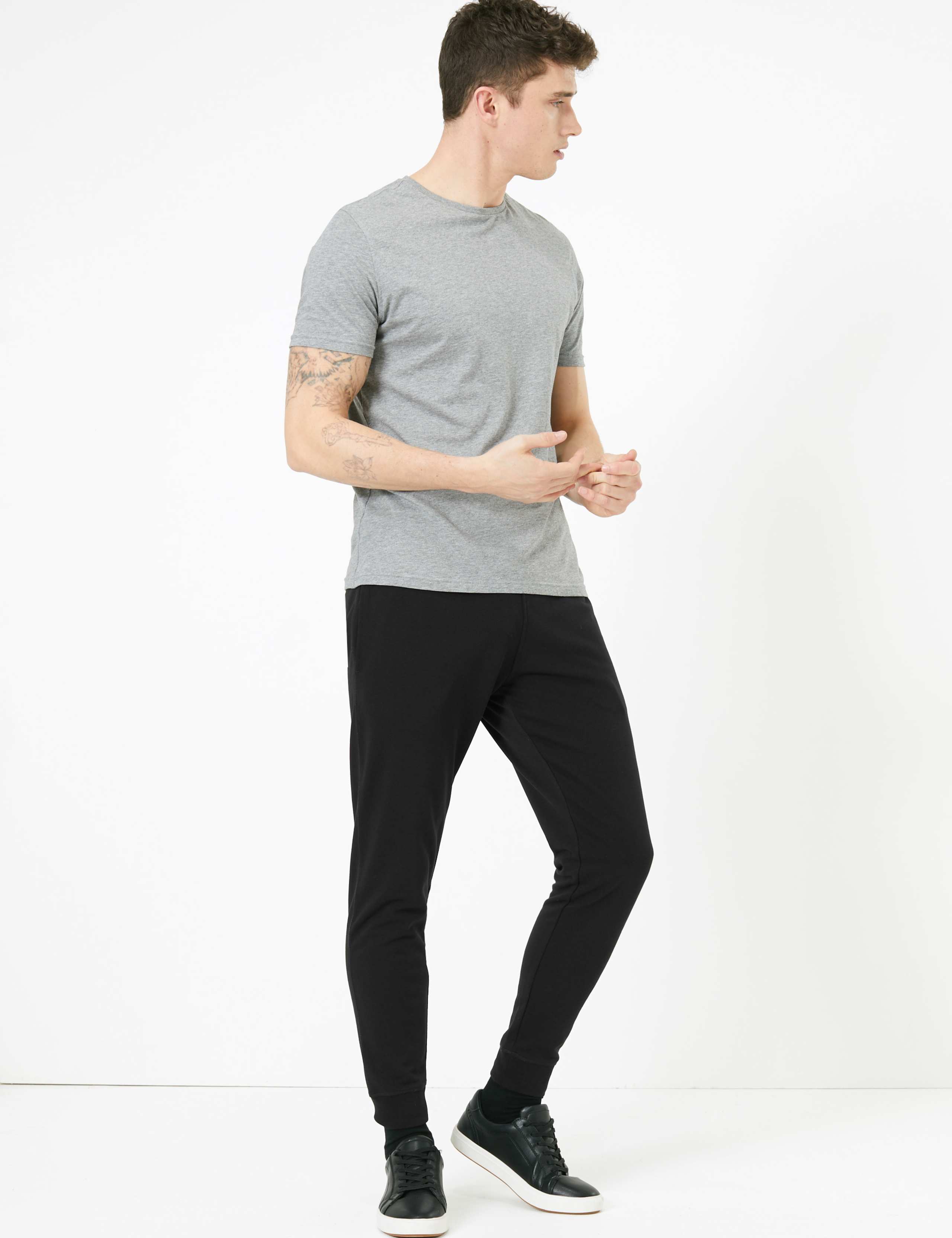 Cotton Rich Regular Cuffed Joggers 1 of 4