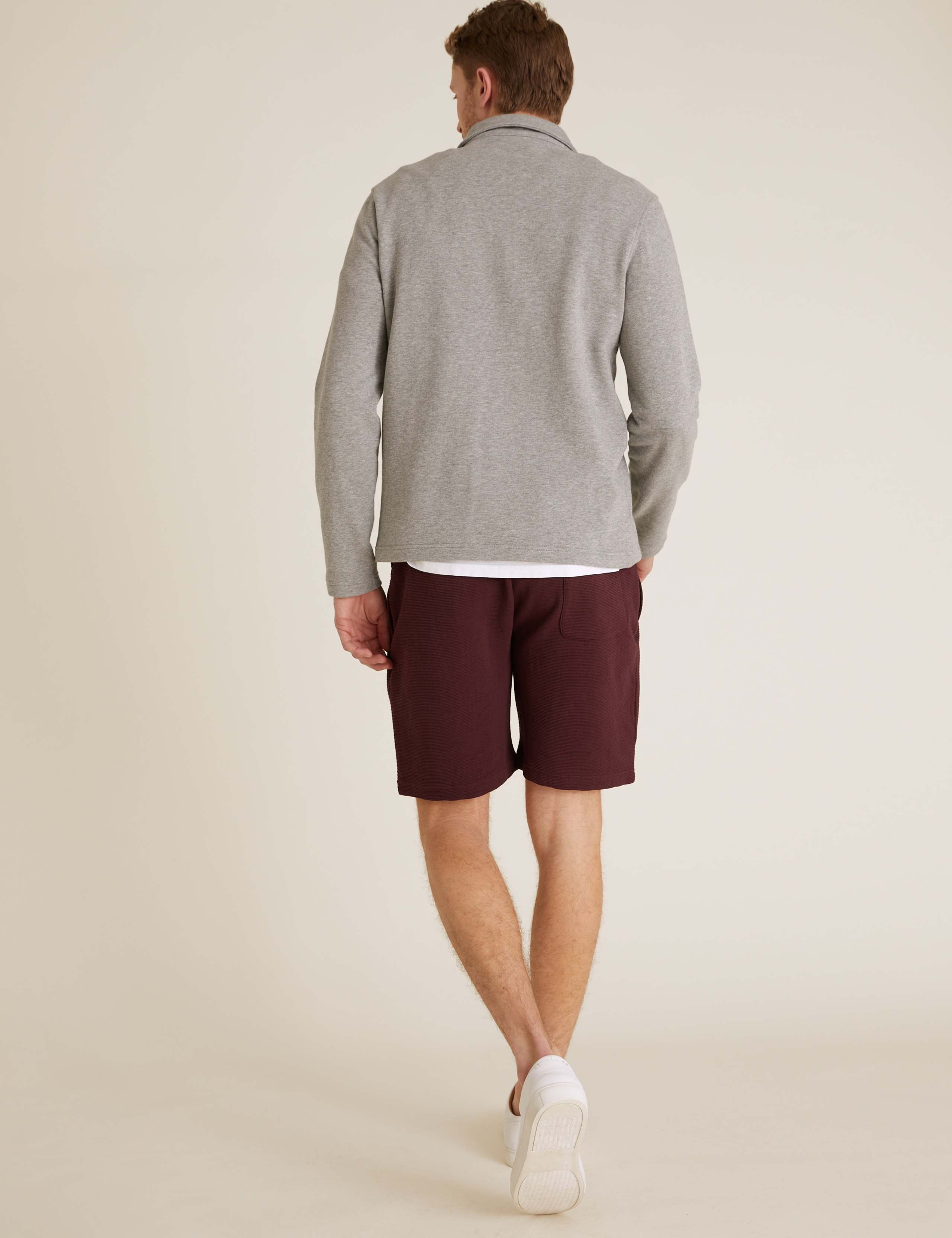 Pure Cotton Textured Zip Pocket Shorts 3 of 5