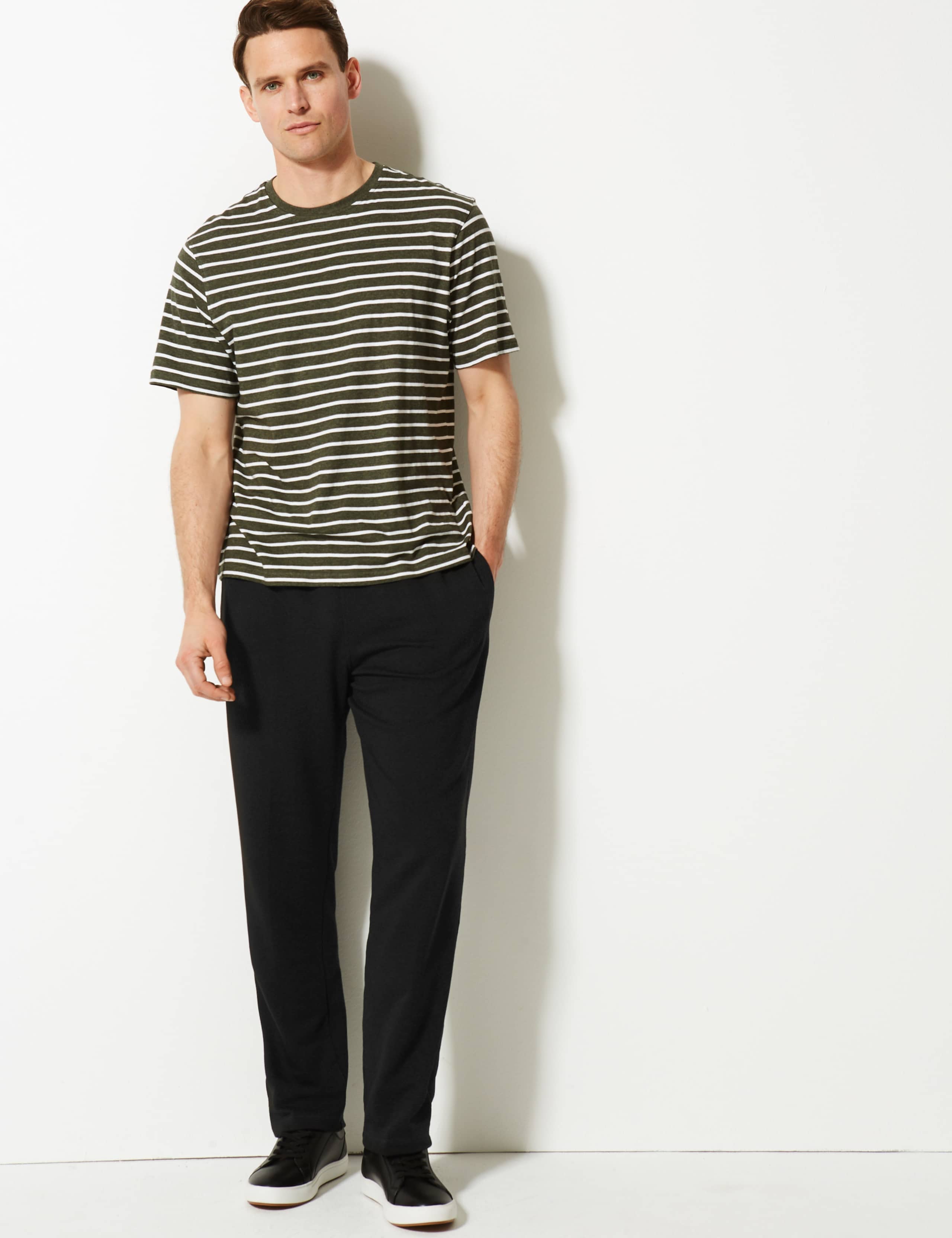 Cotton Rich Lightweight Joggers with StayNEW™ 1 of 4