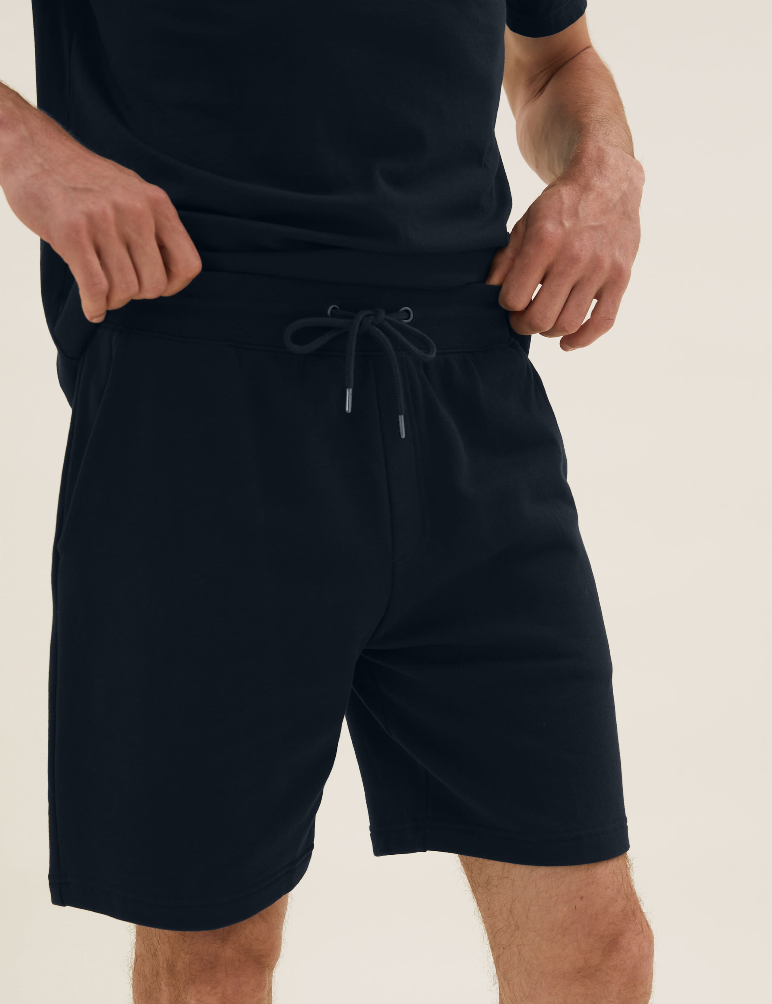 Pure Cotton Drawstring Jersey Shorts 3 of 4