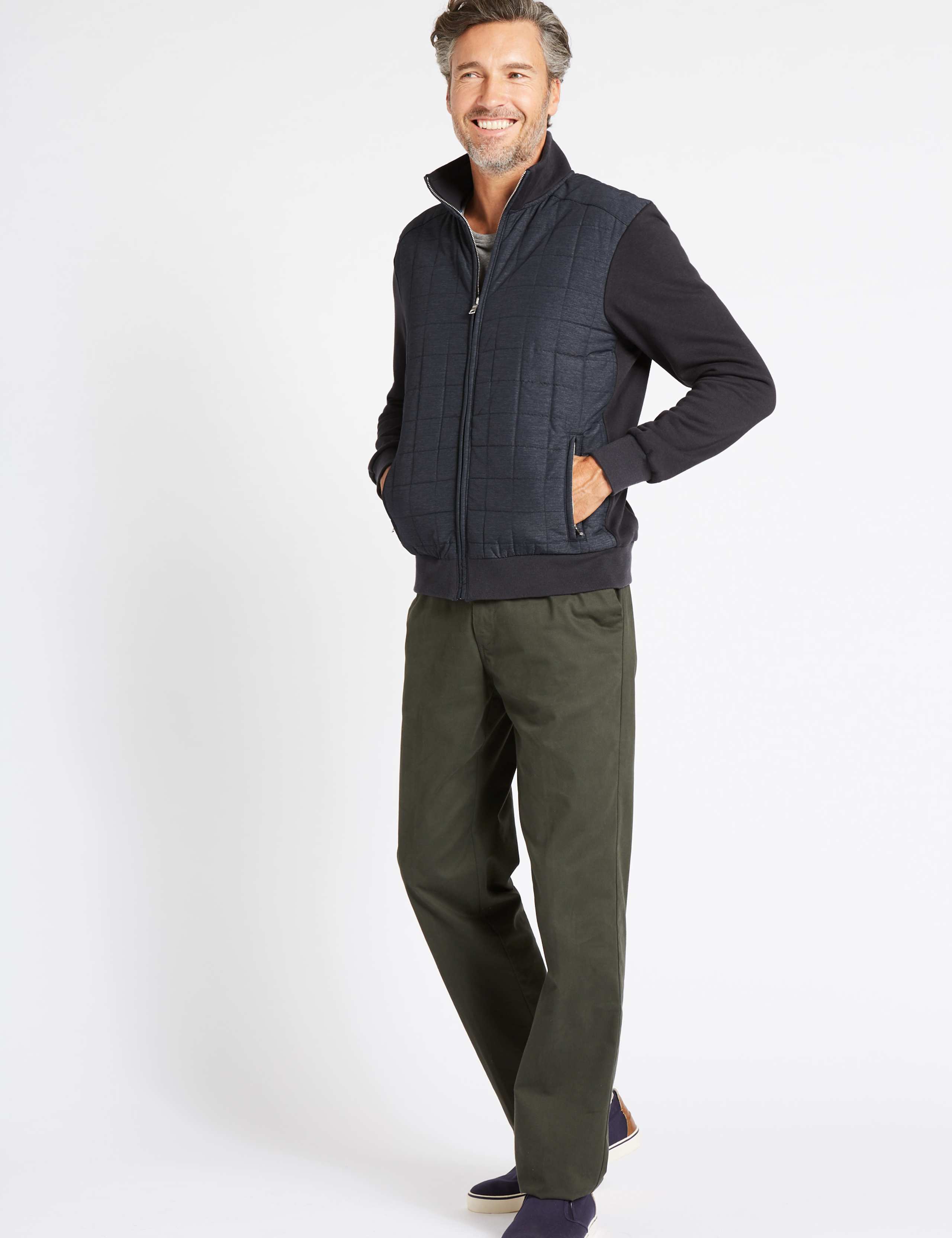 Cotton Rich Funnel Neck Zip Through 3 of 5