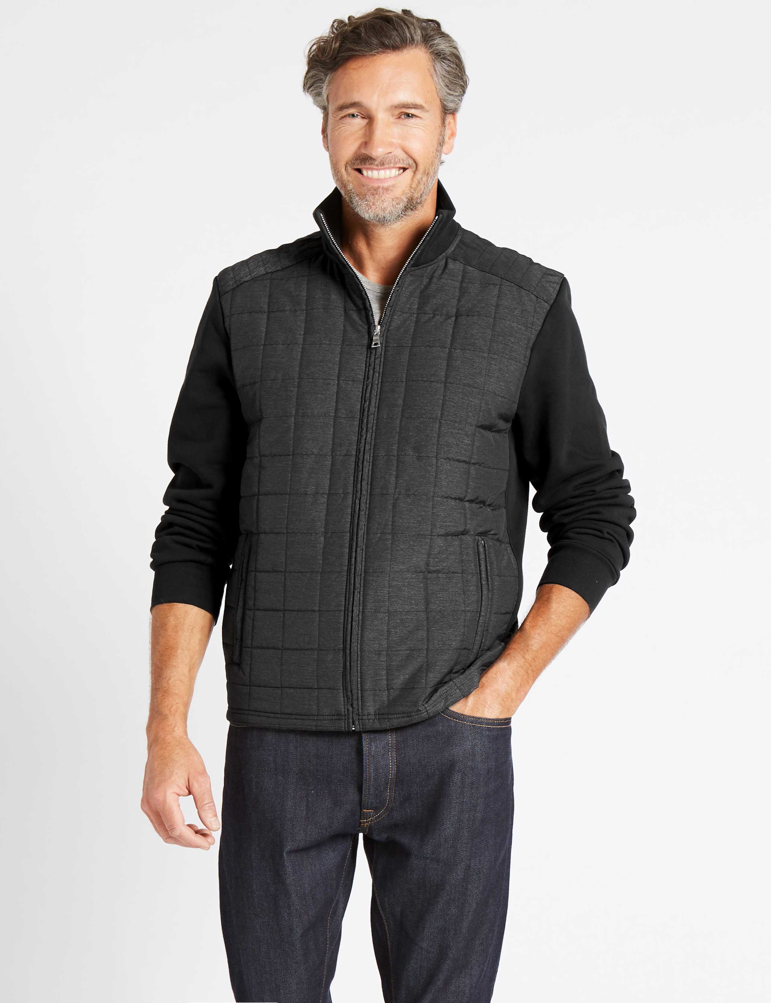 Cotton Rich Funnel Neck Zip Through 1 of 5