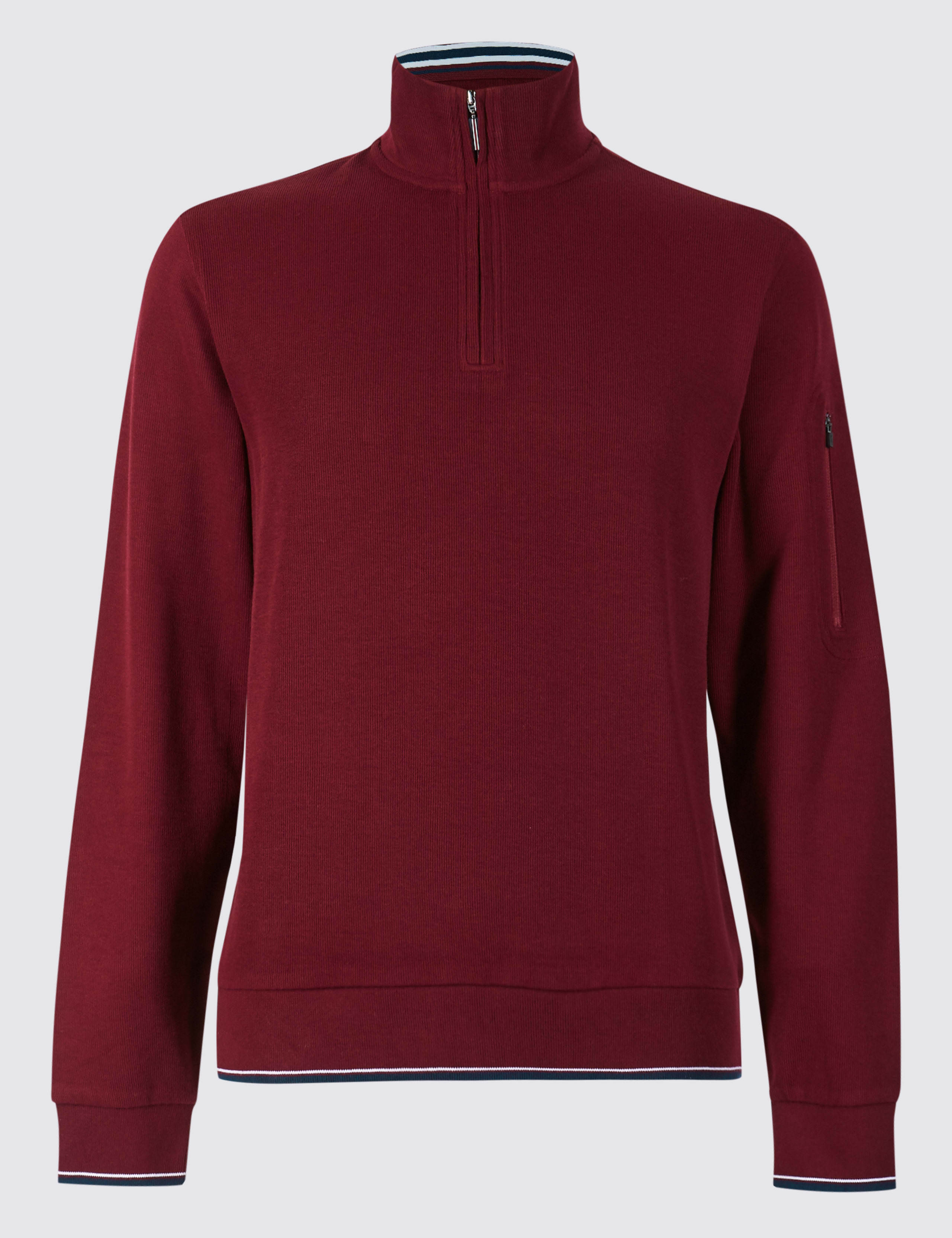 Pure Cotton Half Zip Top 2 of 5