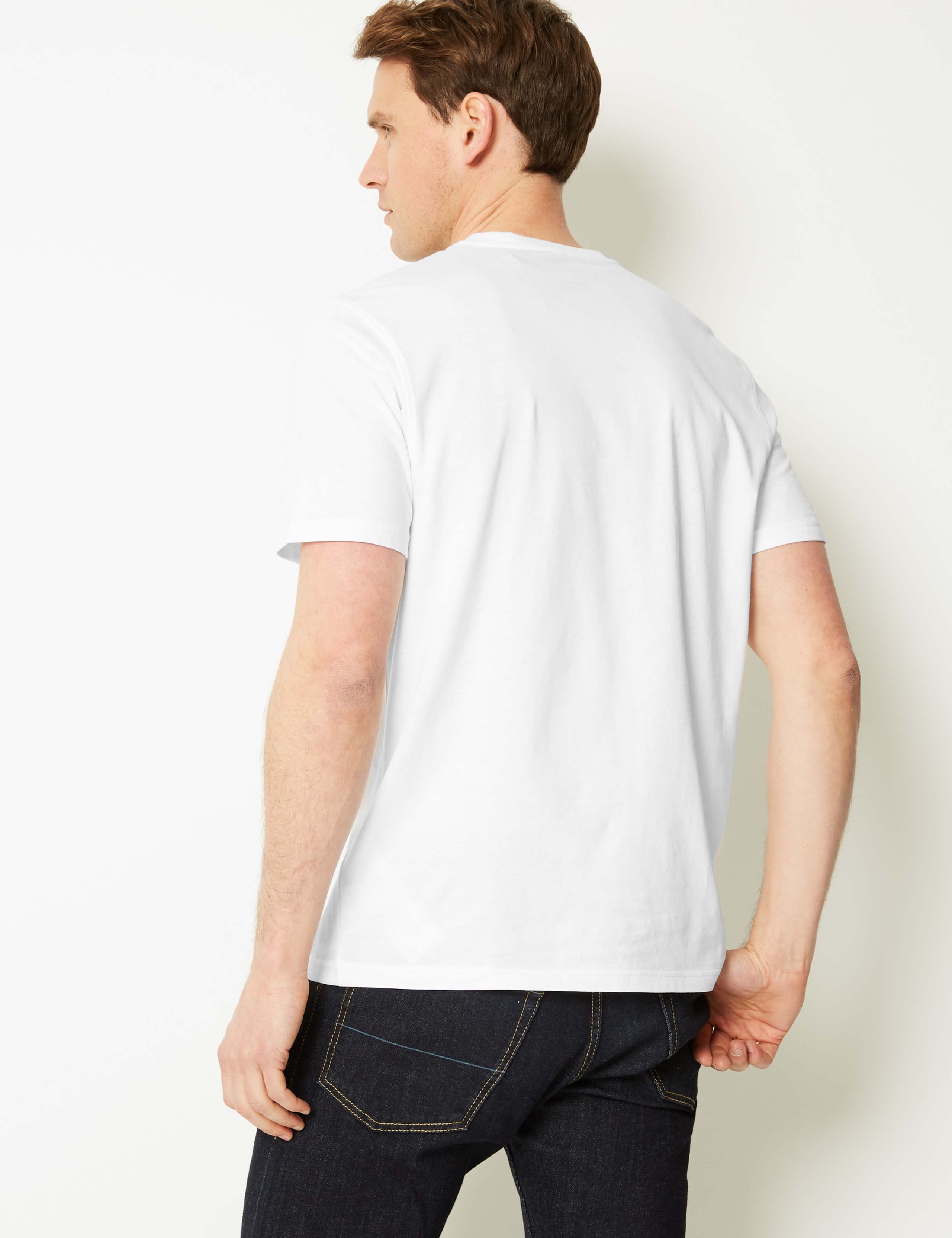 Pure Cotton Leaf Print T-Shirt 4 of 4