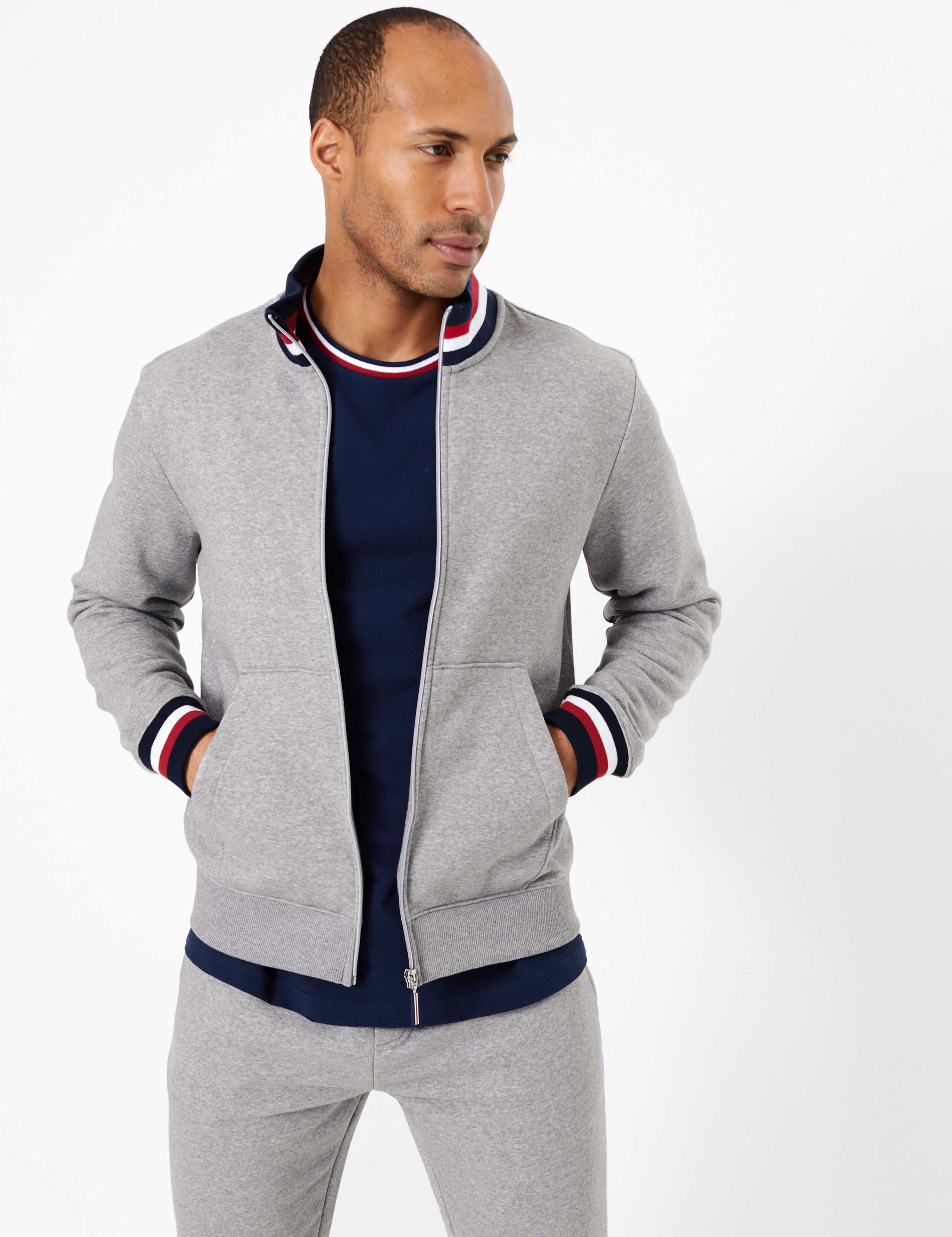Cotton Rich Zip Through Sweatshirt 1 of 4