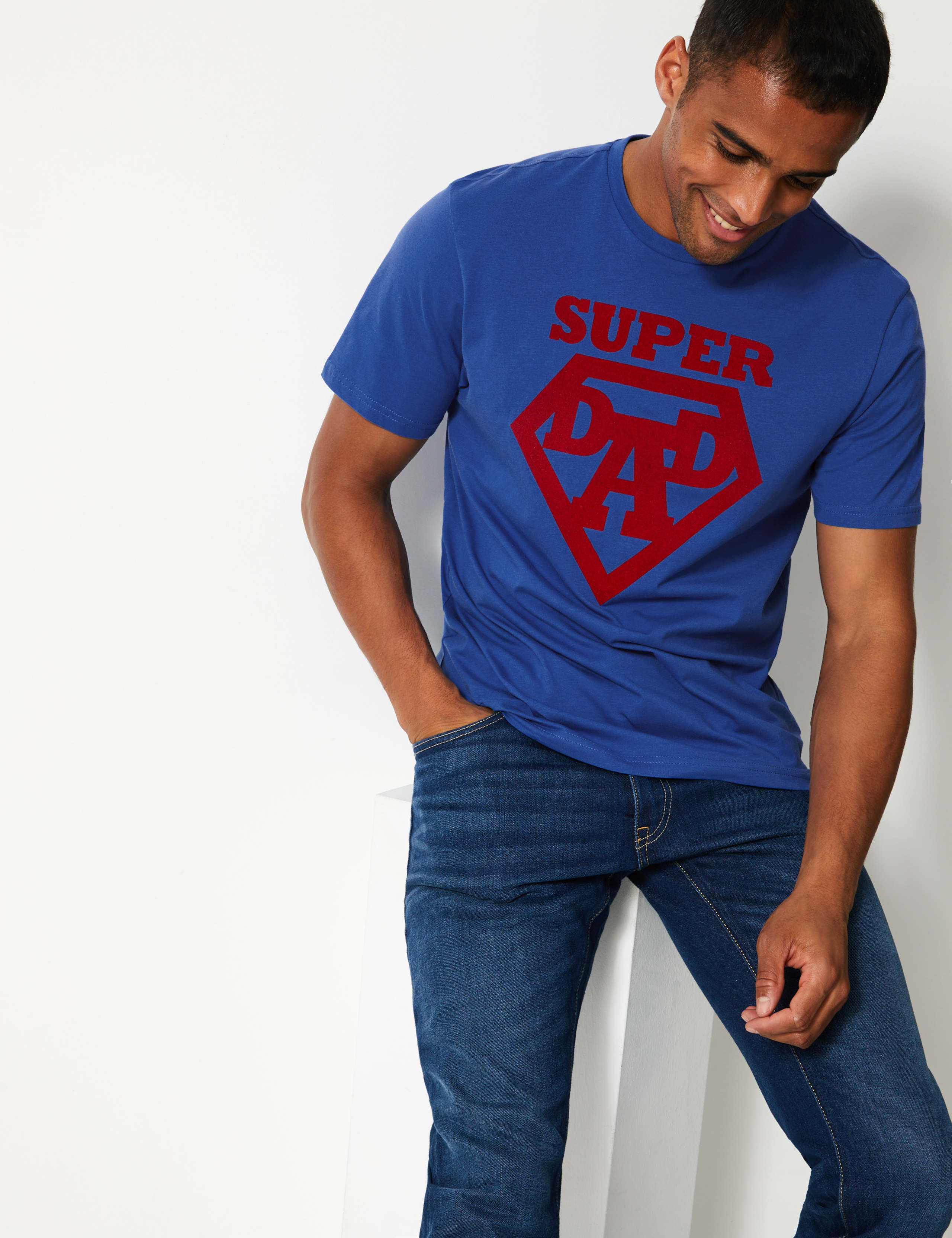 Pure Cotton Super Dad Print T-Shirt 3 of 4