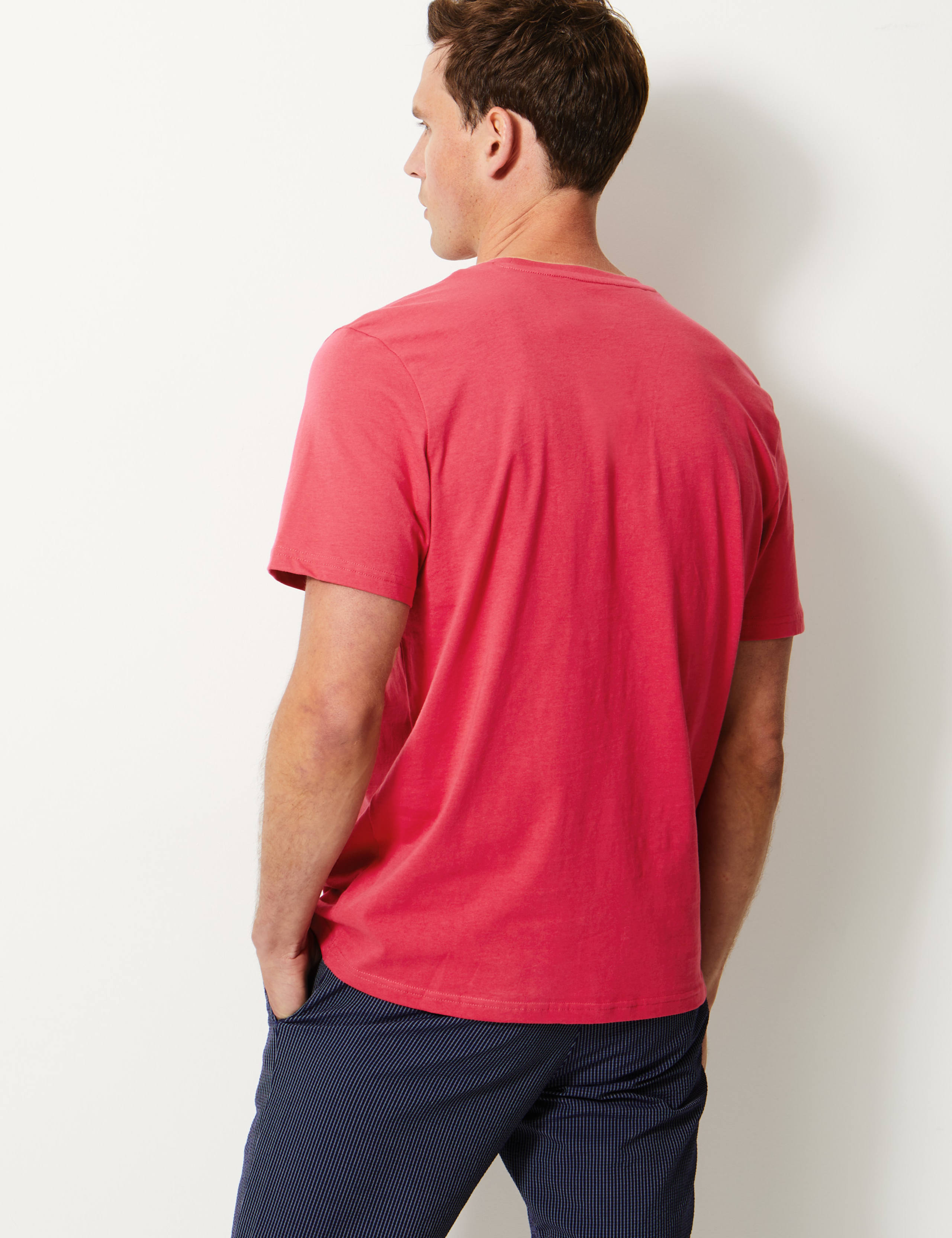 Pure Cotton Printed Crew Neck T-Shirt 3 of 3