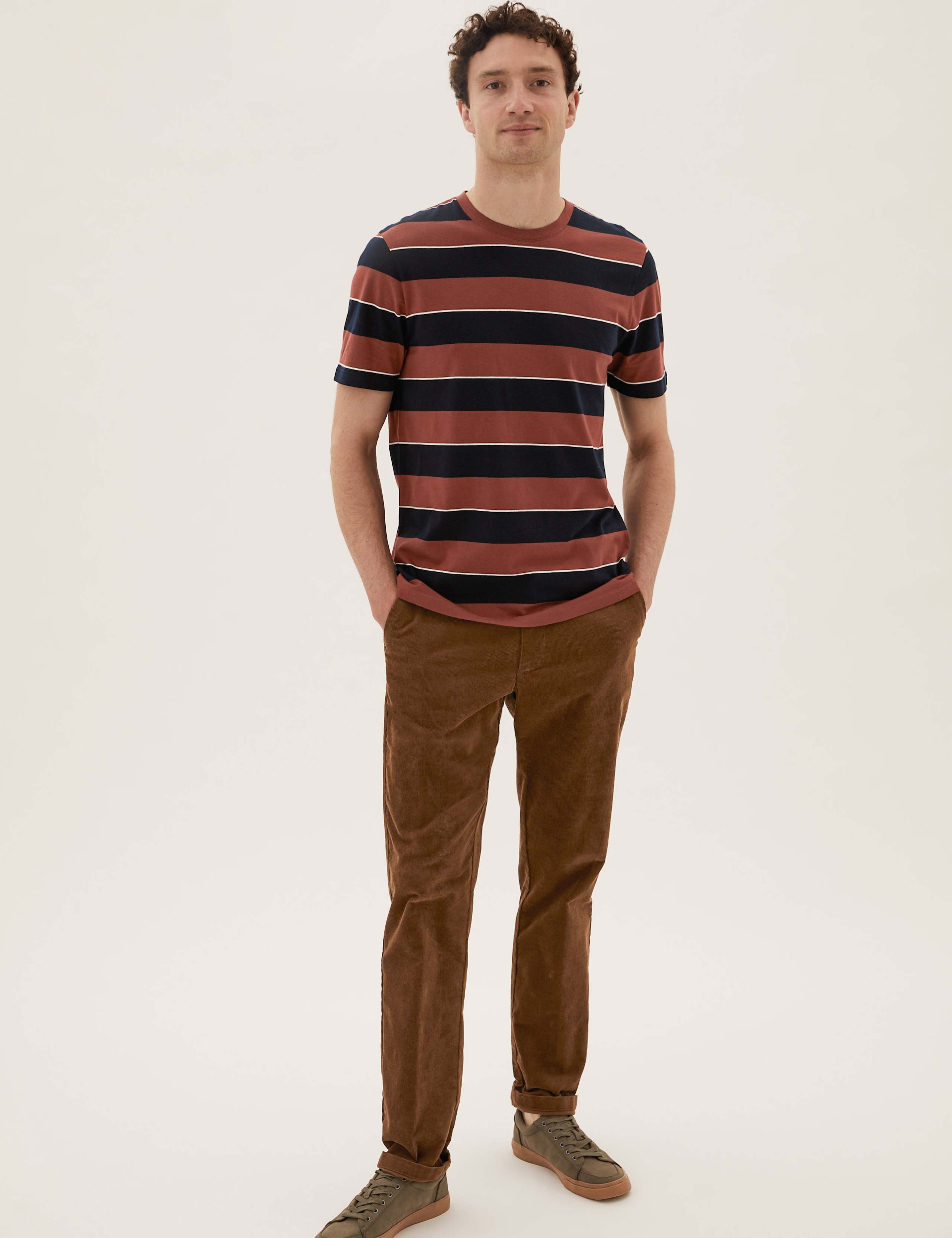 Pure Cotton Striped T-Shirt 2 of 3