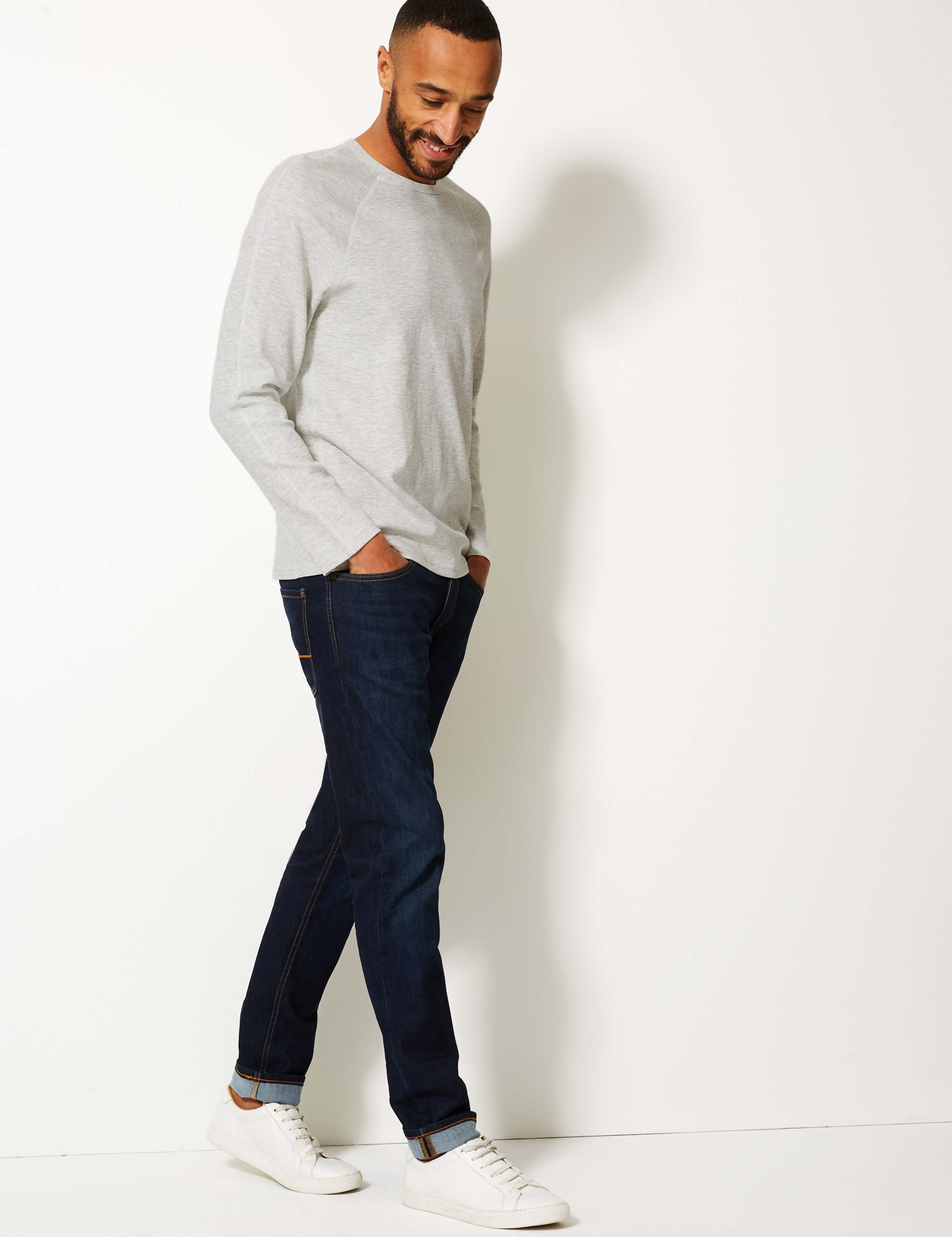 Cotton Rich Long Sleeve T Shirt 3 of 4