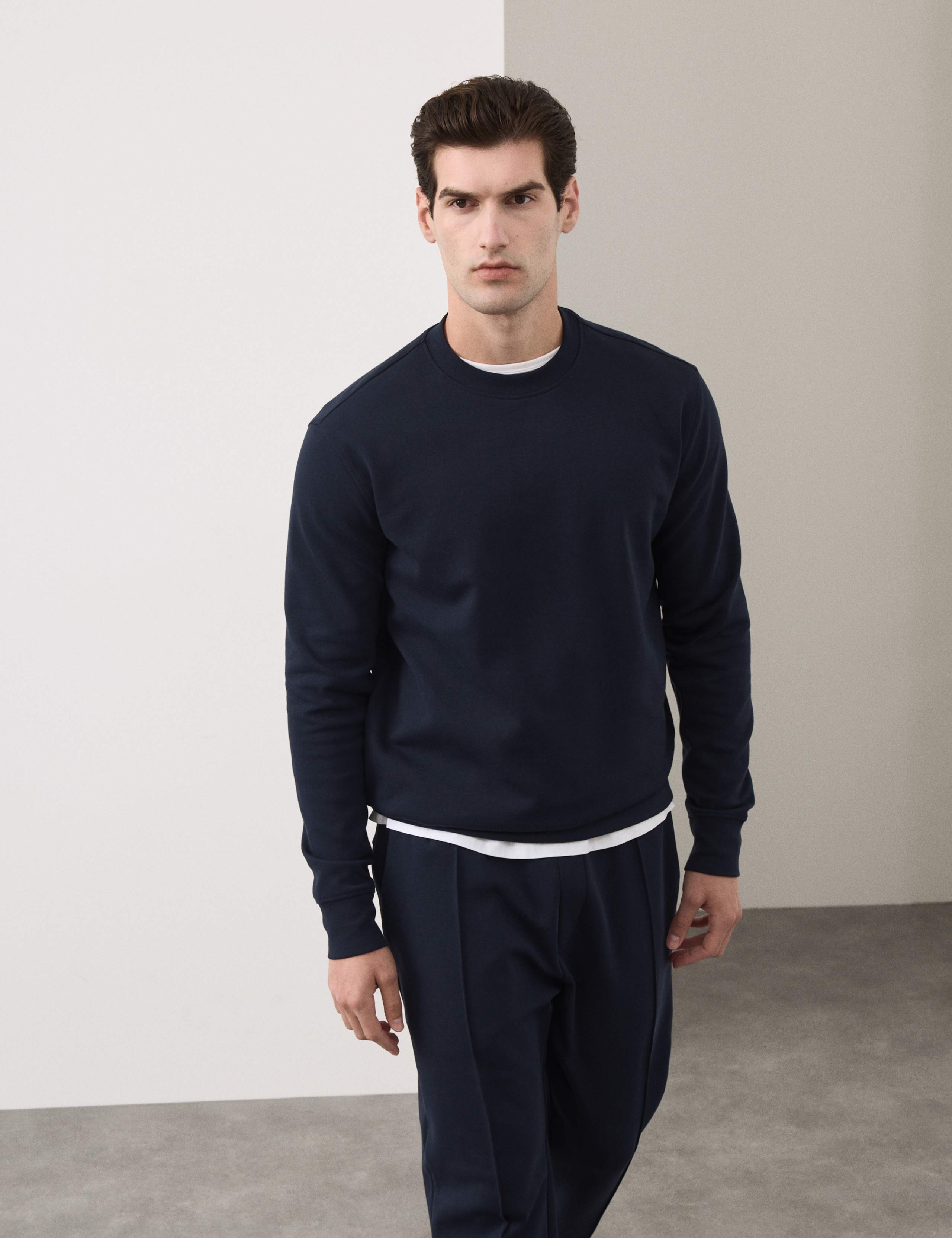 Cotton Rich Crew Neck Sweatshirt 1 of 6
