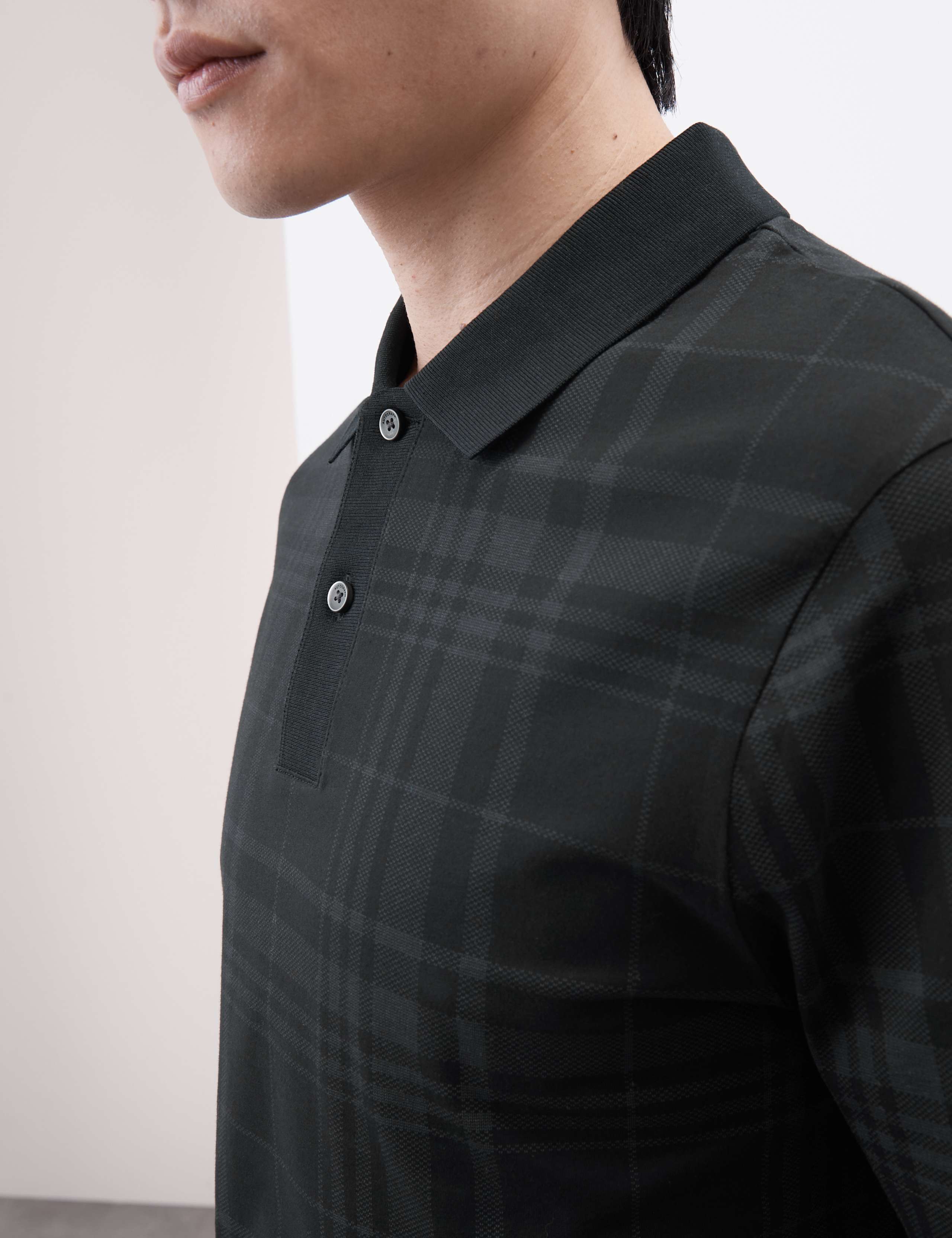 Pure Cotton Check Polo Shirt 4 of 6