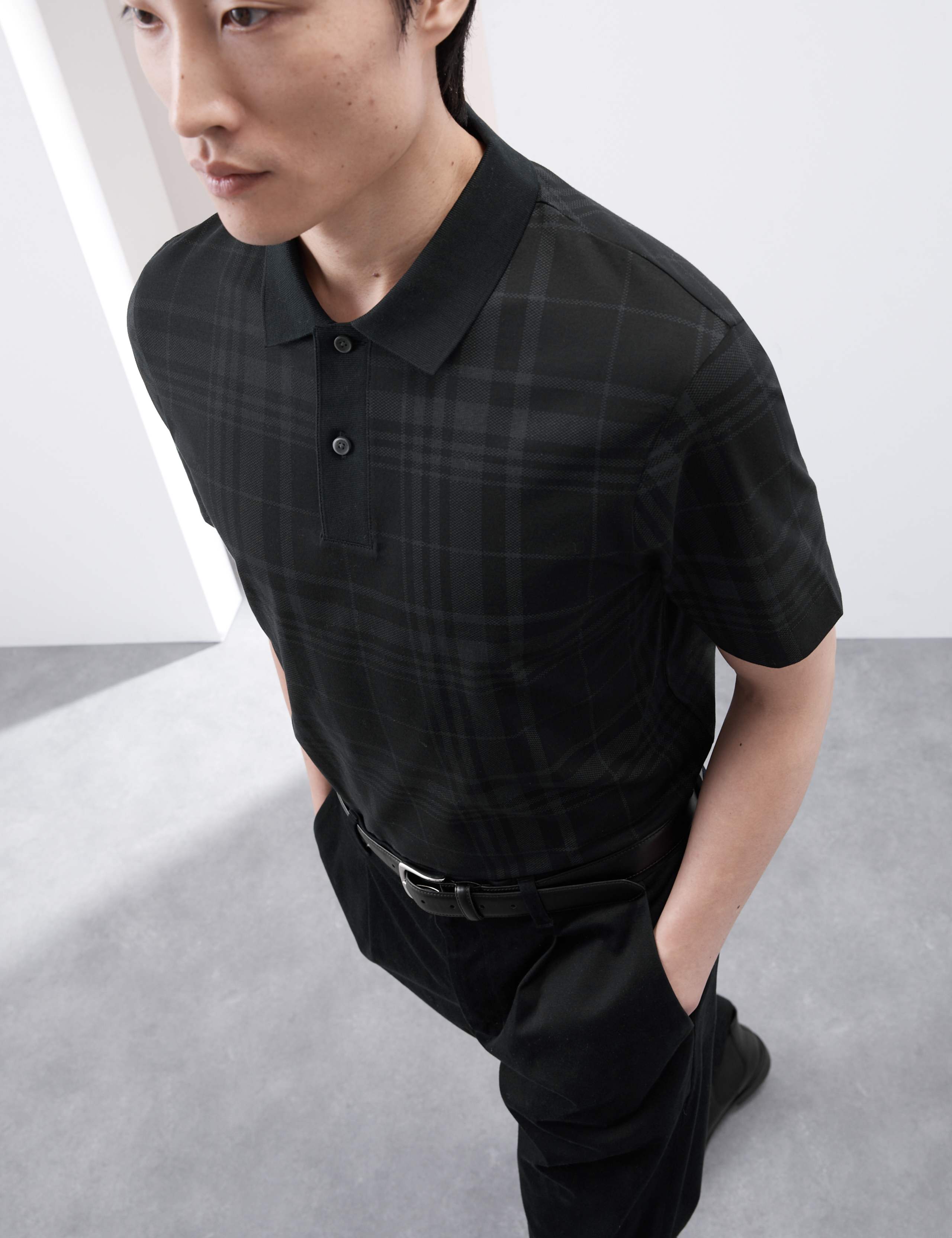 Pure Cotton Check Polo Shirt 6 of 6