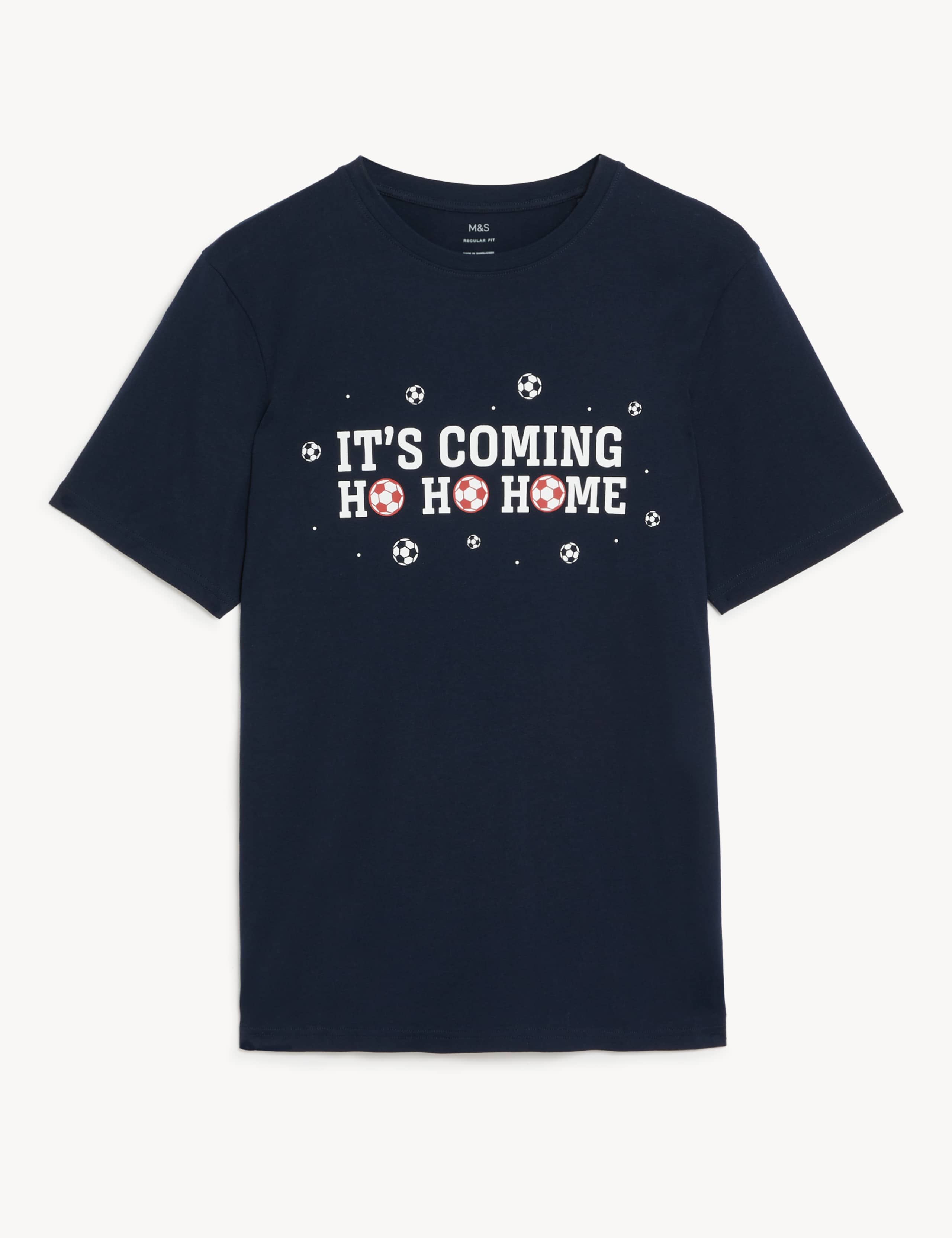 Men's Pure Cotton Football Slogan T-Shirt 2 of 5