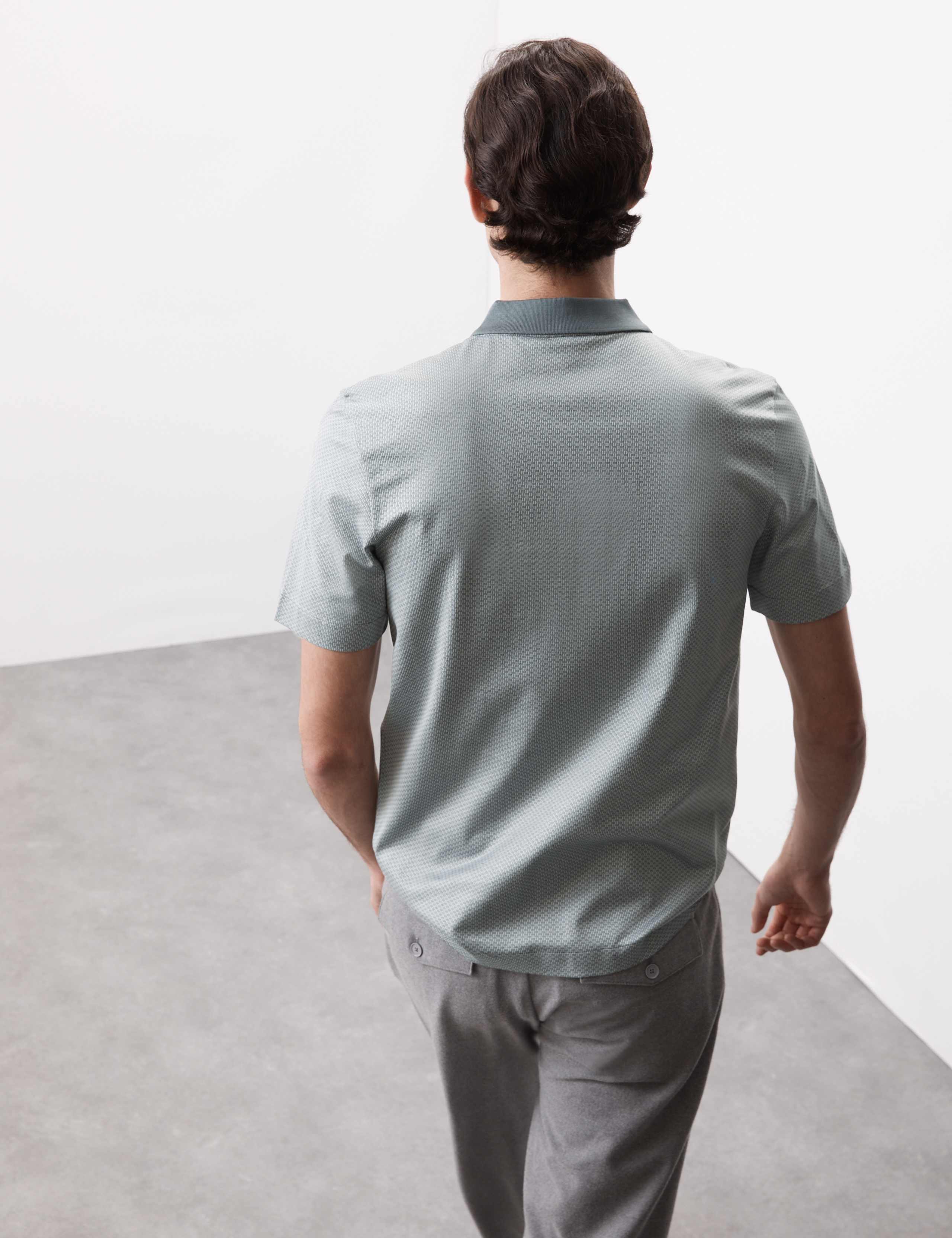 Pure Supima® Cotton Jacquard Polo Shirt 4 of 6