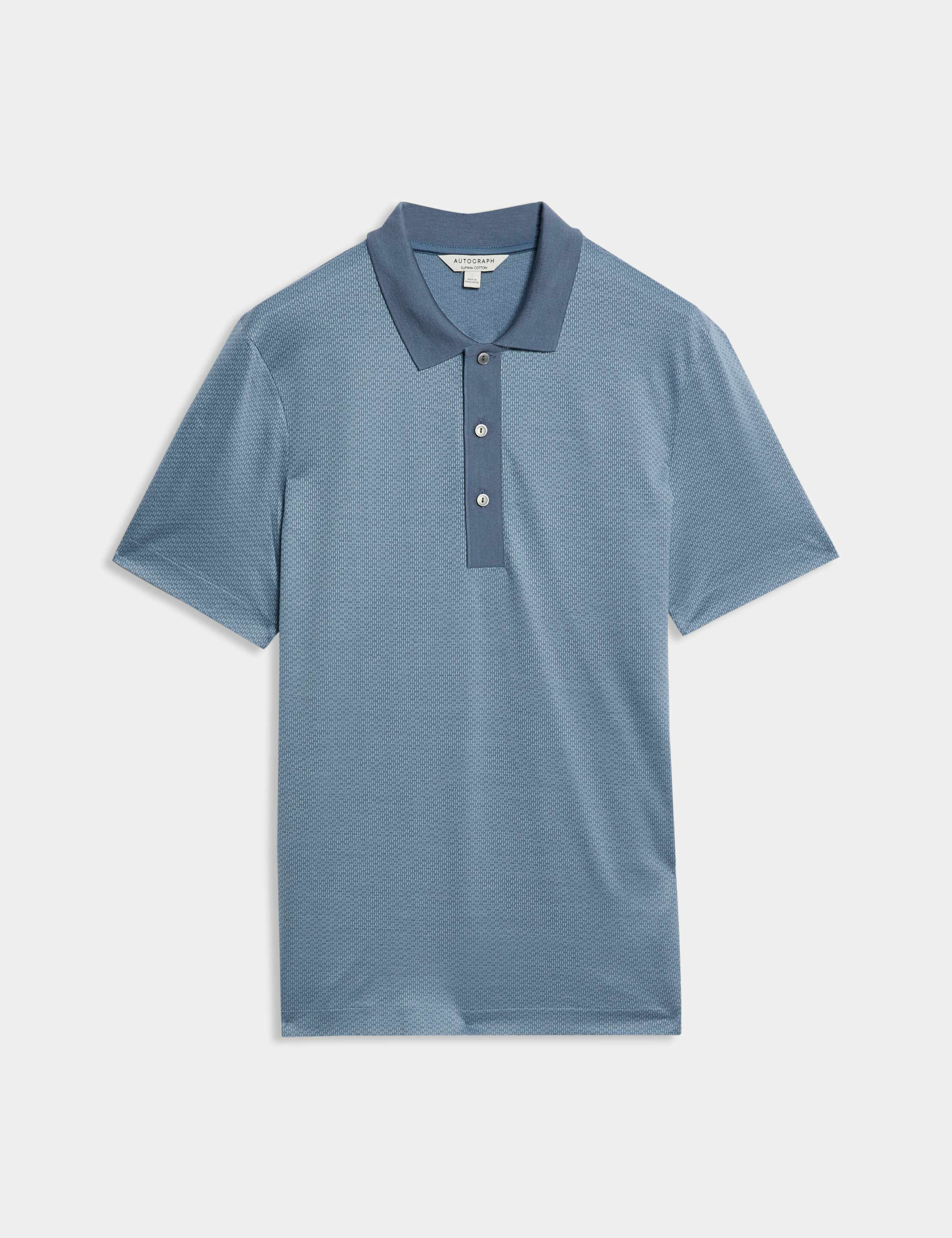 Pure Supima® Cotton Jacquard Polo Shirt 2 of 6