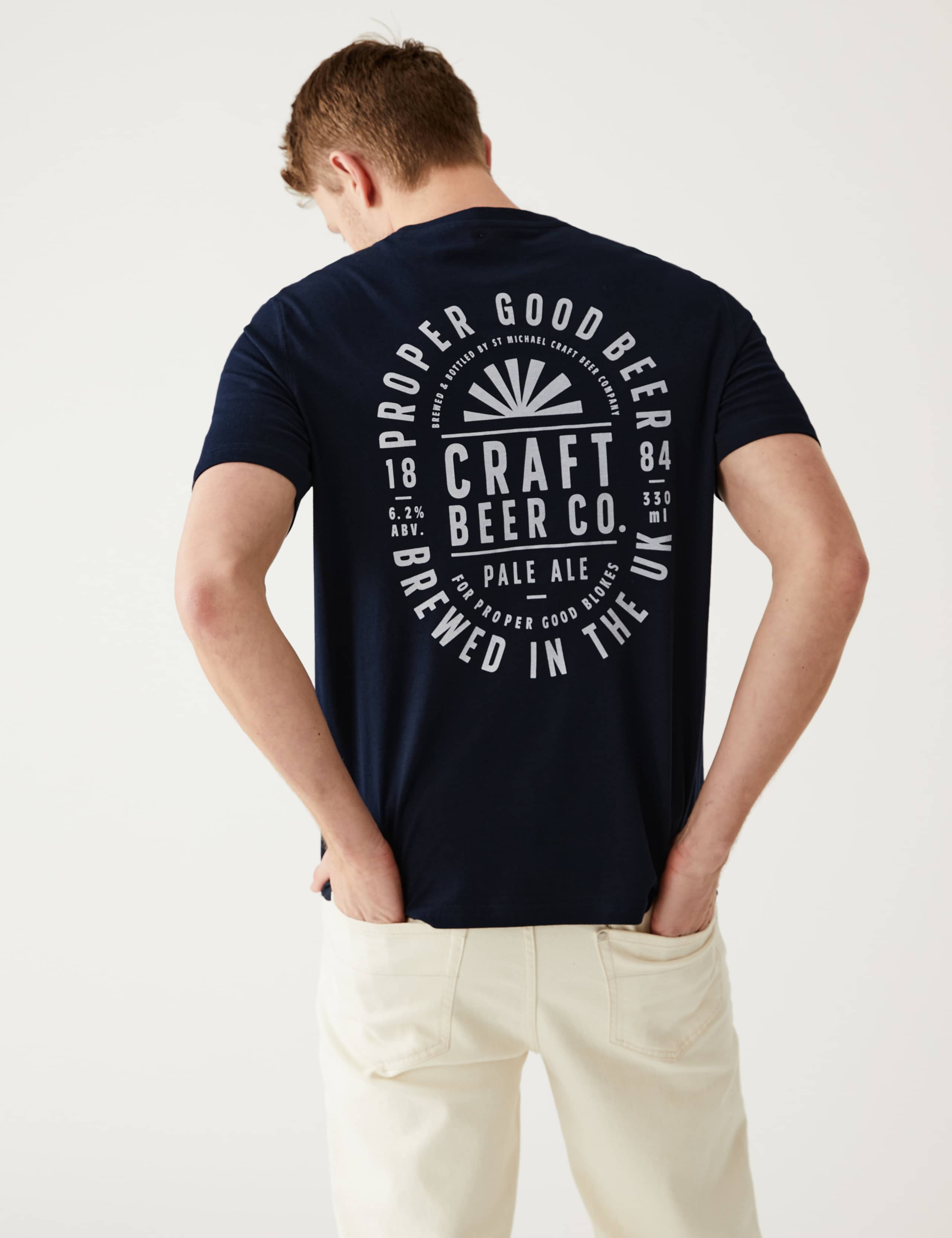 Pure Cotton Brewery Graphic T-Shirt 3 of 4