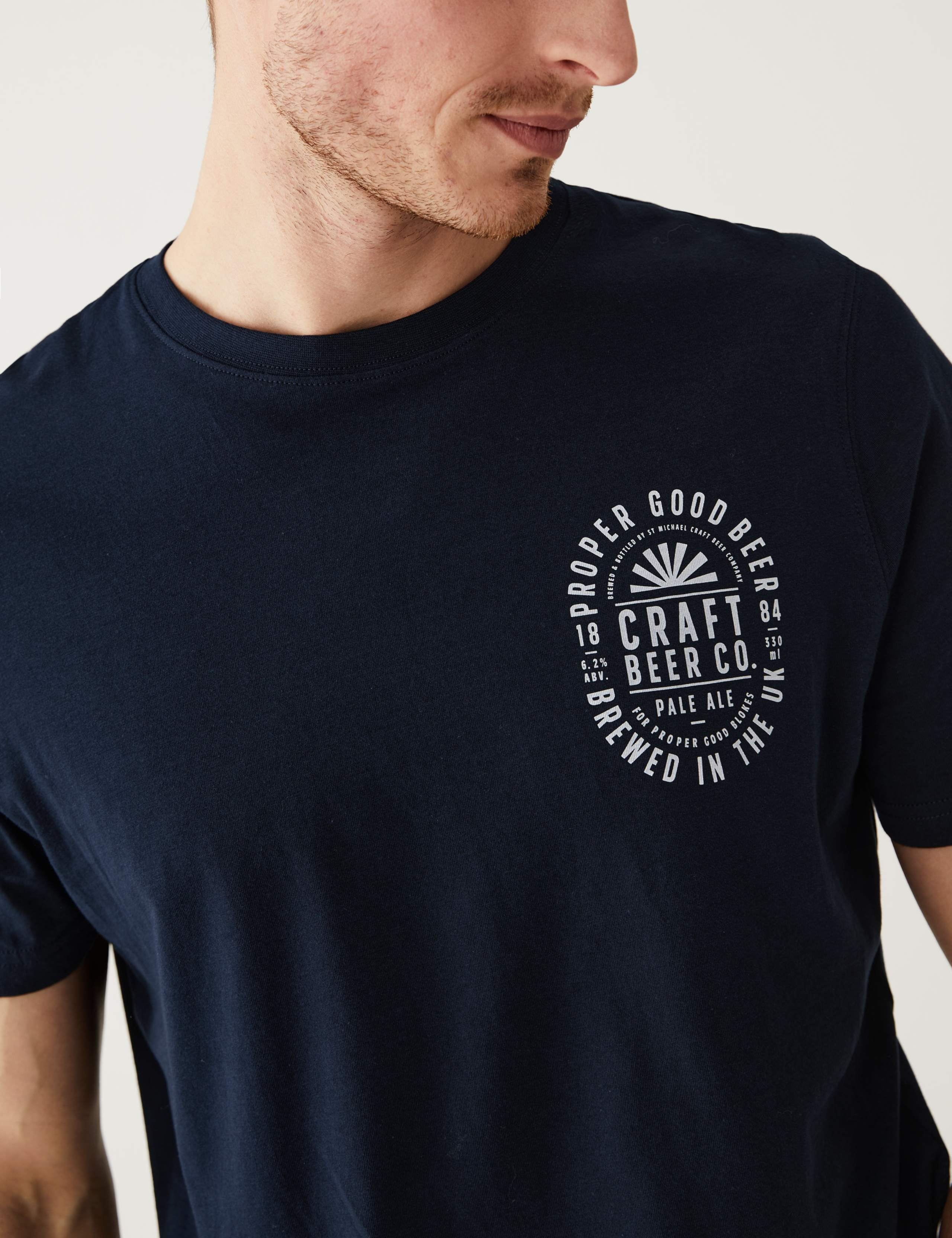 Pure Cotton Brewery Graphic T-Shirt 4 of 4