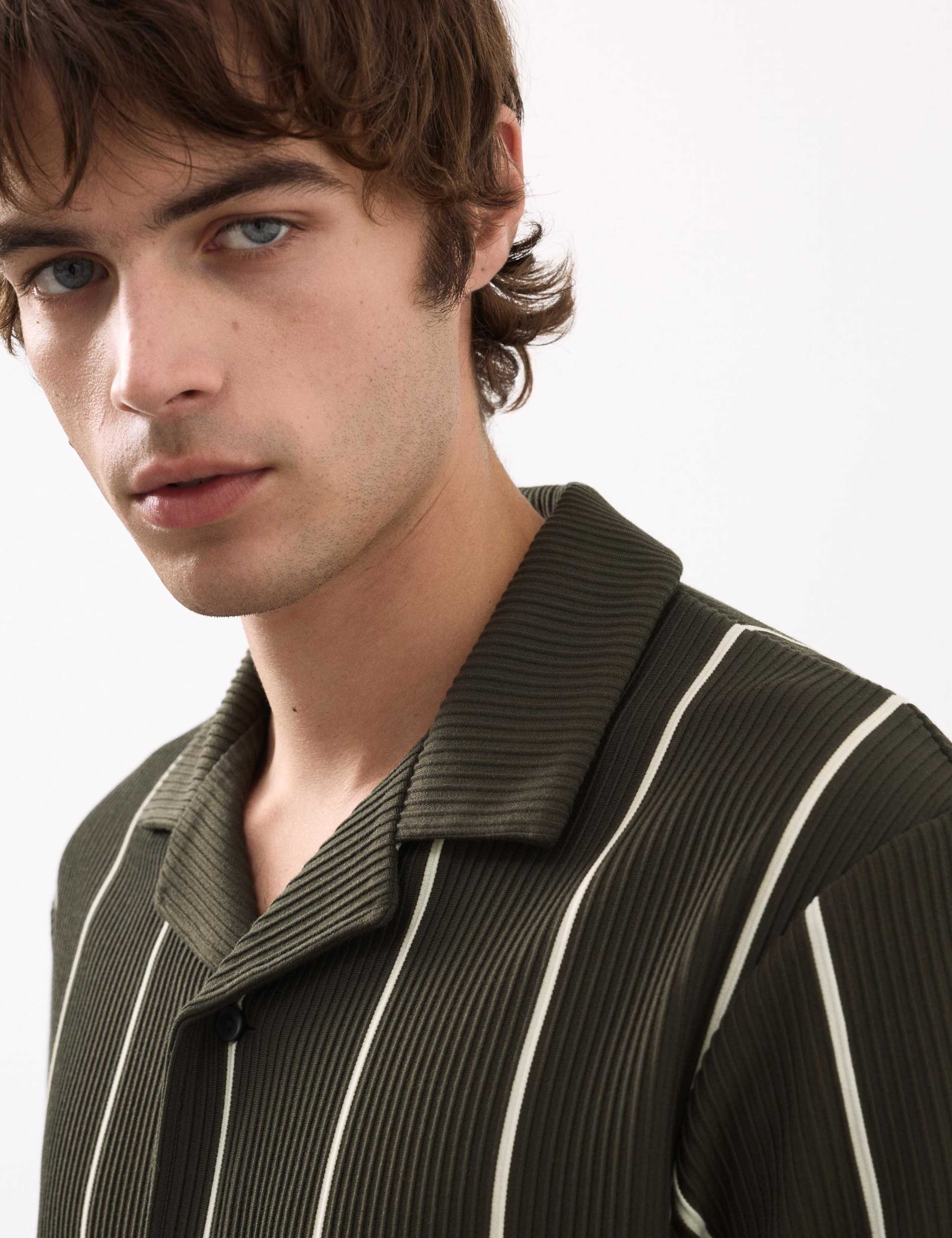 Ottoman Button Through Polo Shirt 1 of 7