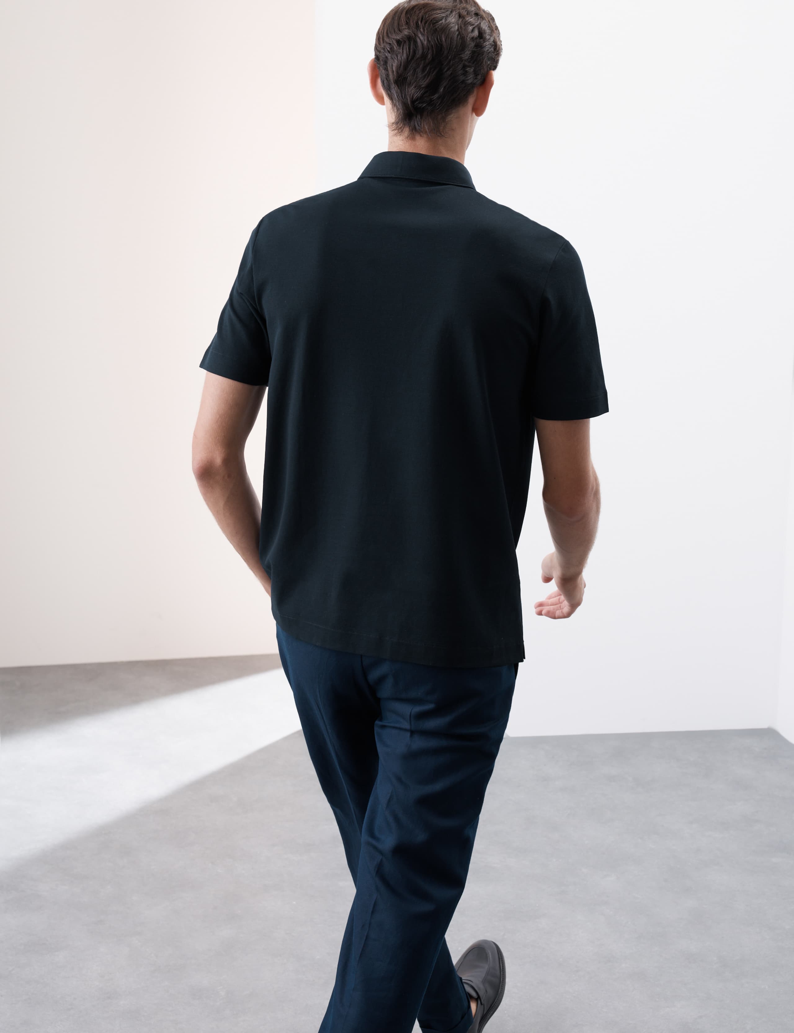 Pure Supima® Cotton Textured Polo Shirt 7 of 7