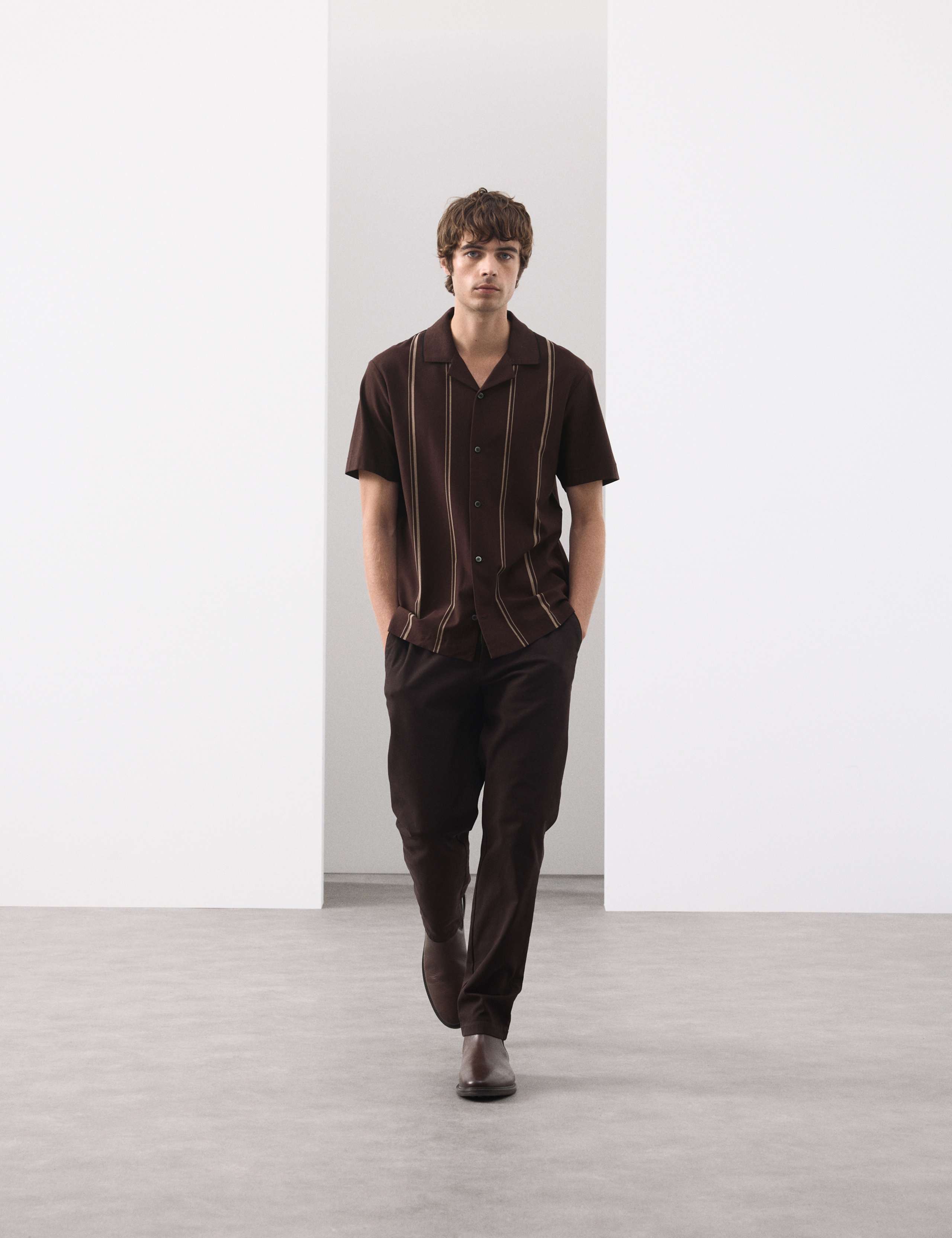 Cotton Rich Striped Revere Polo Shirt 3 of 6