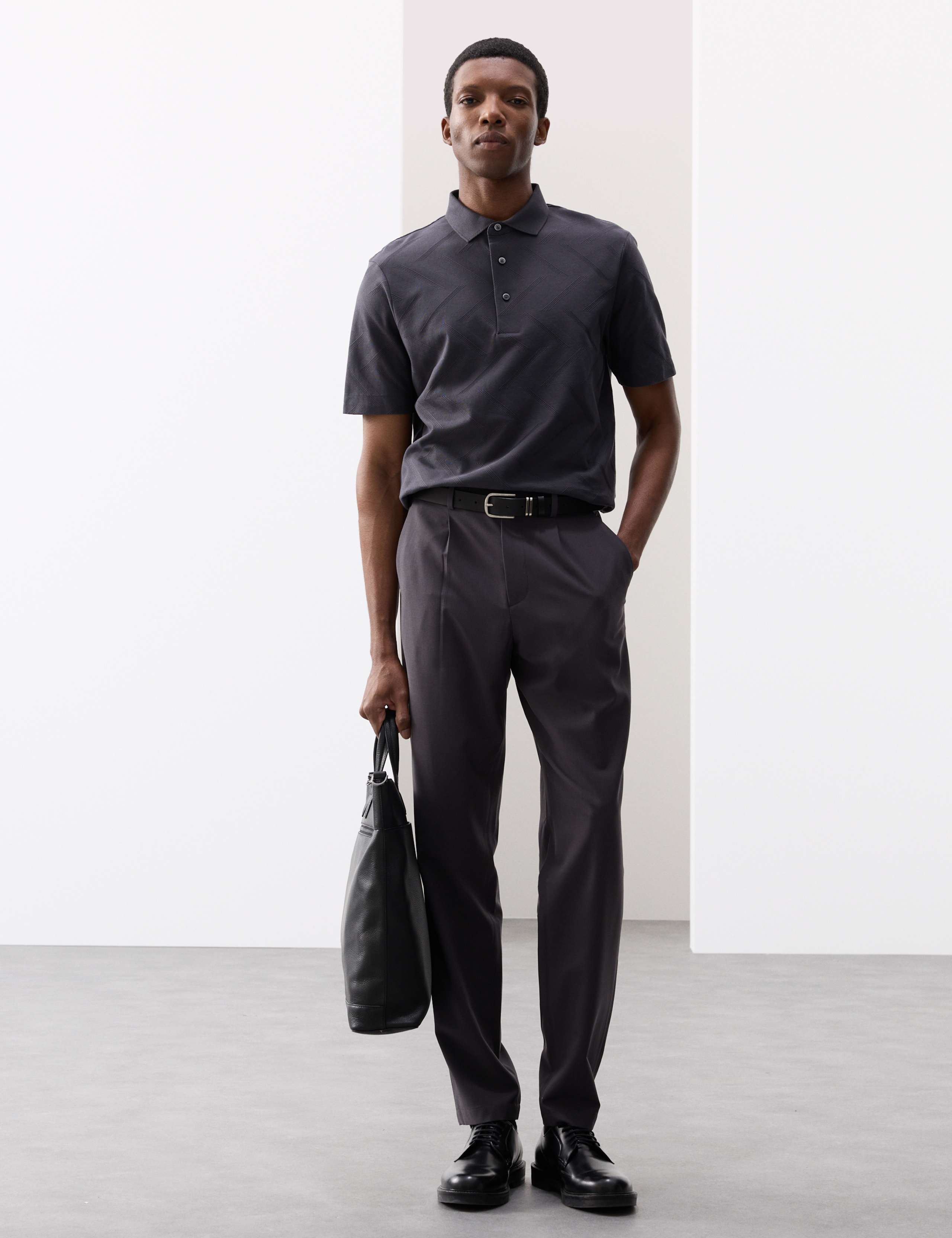 Pure Cotton Geometric Print Polo Shirt 3 of 5