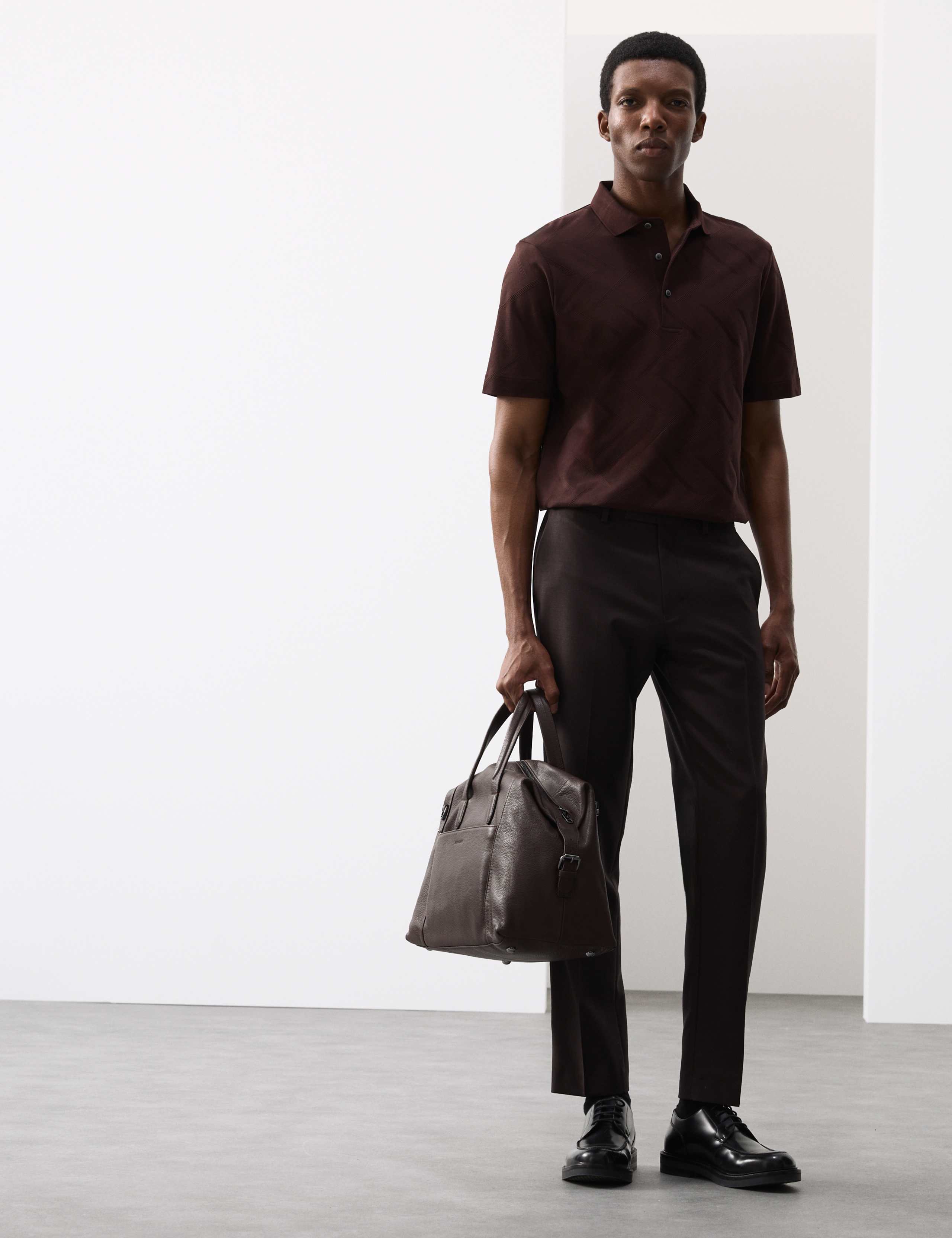 Pure Cotton Geometric Print Polo Shirt 5 of 7