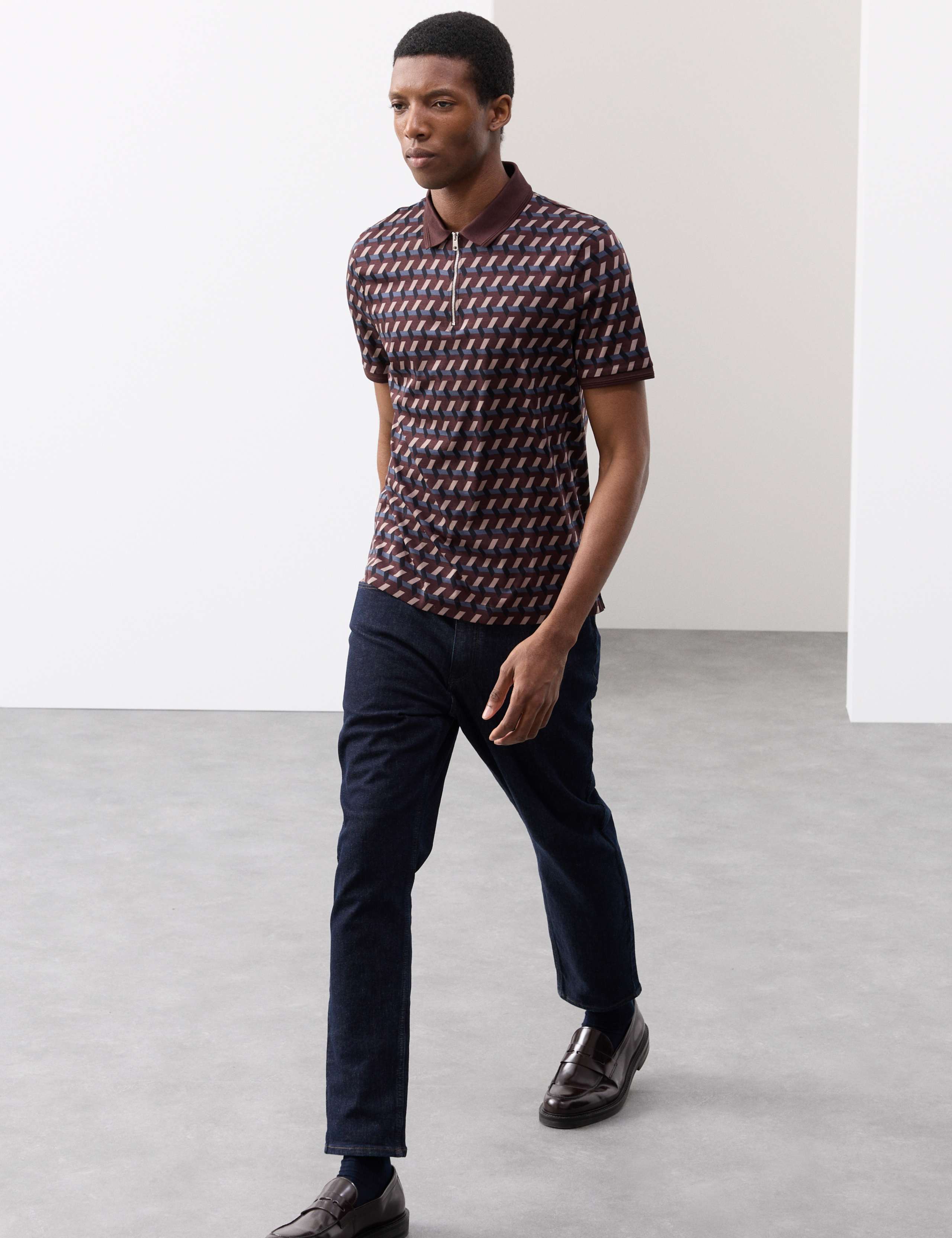 Pure Supima® Cotton Geometric Polo 5 of 5