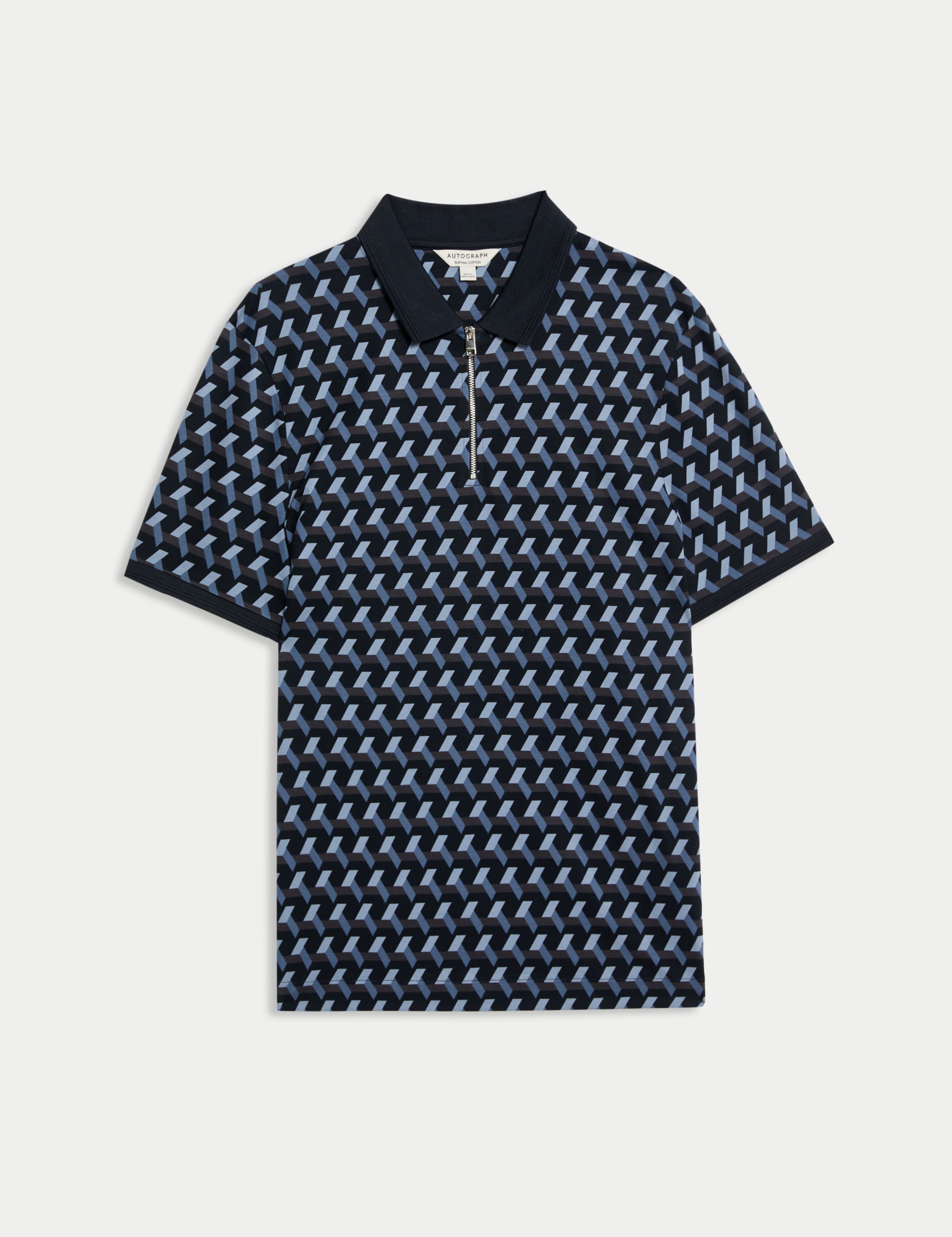 Pure Supima® Cotton Geometric Polo 2 of 6