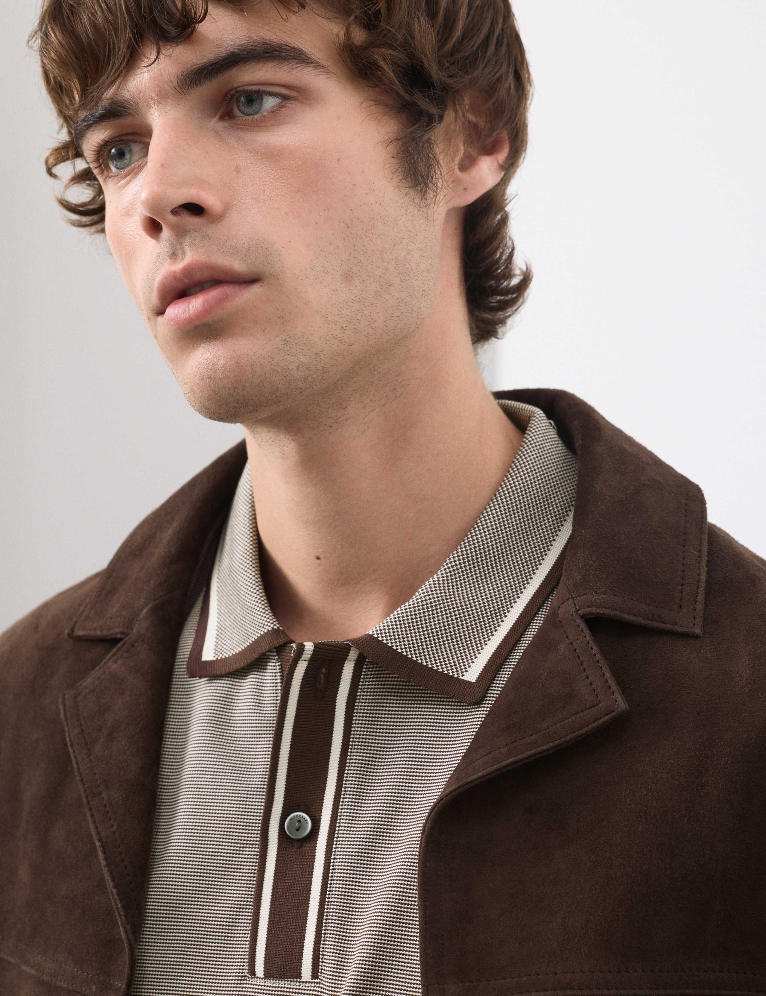 Pure Cotton Jacquard Polo Shirt 1 of 7