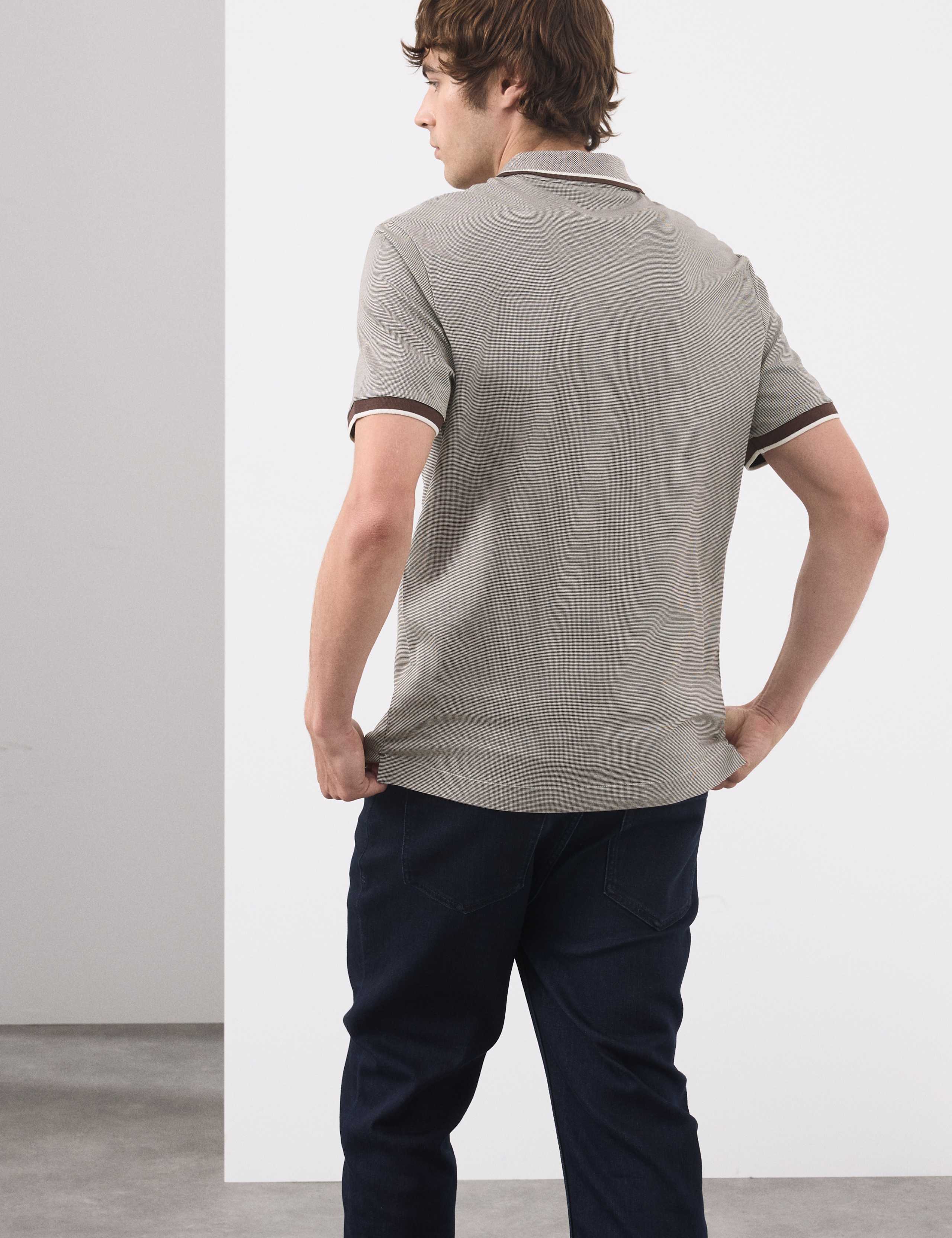 Pure Cotton Jacquard Polo Shirt 5 of 7