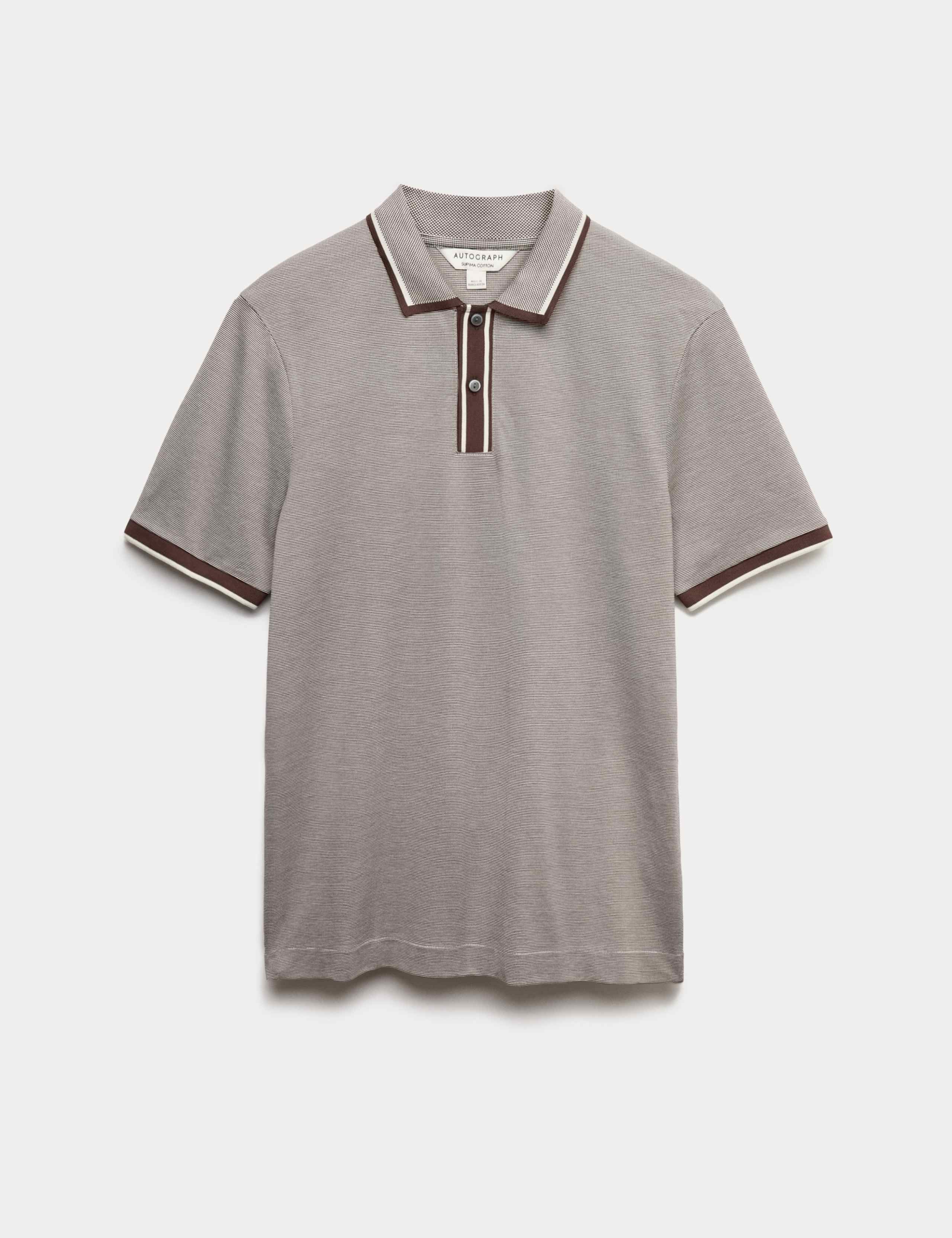 Pure Cotton Jacquard Polo Shirt 2 of 7