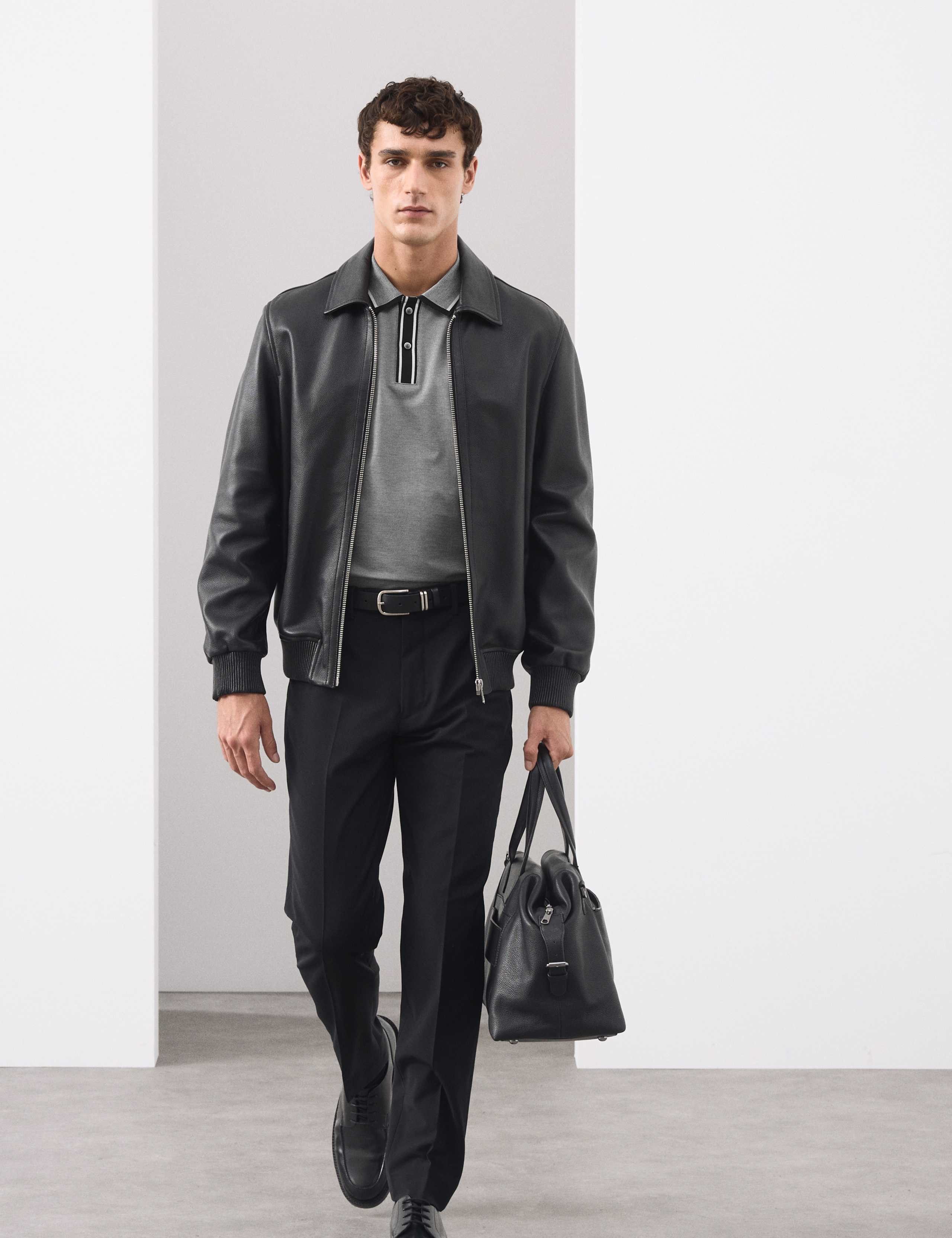 Pure Cotton Jacquard Polo Shirt 1 of 6