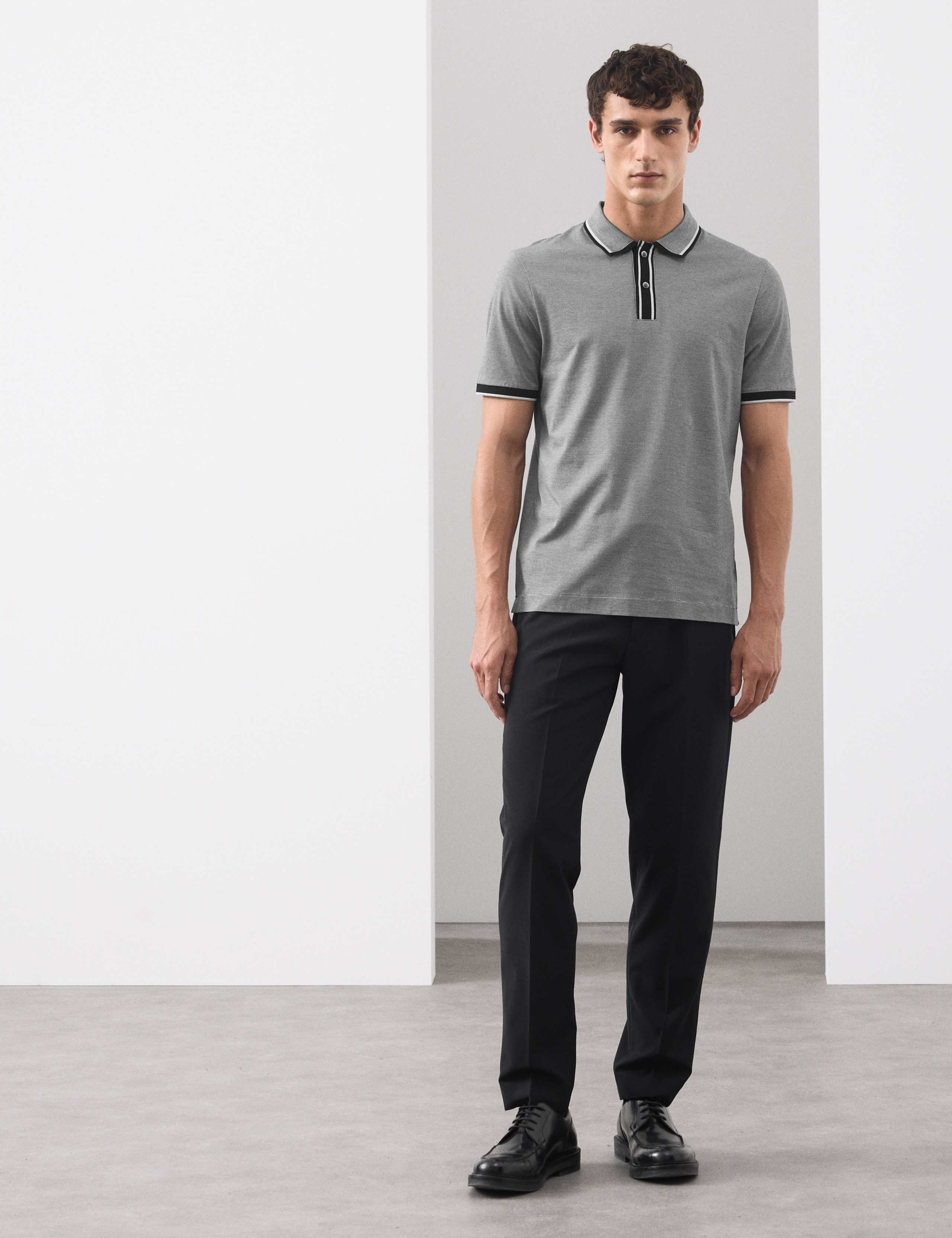 Pure Cotton Jacquard Polo Shirt 4 of 6