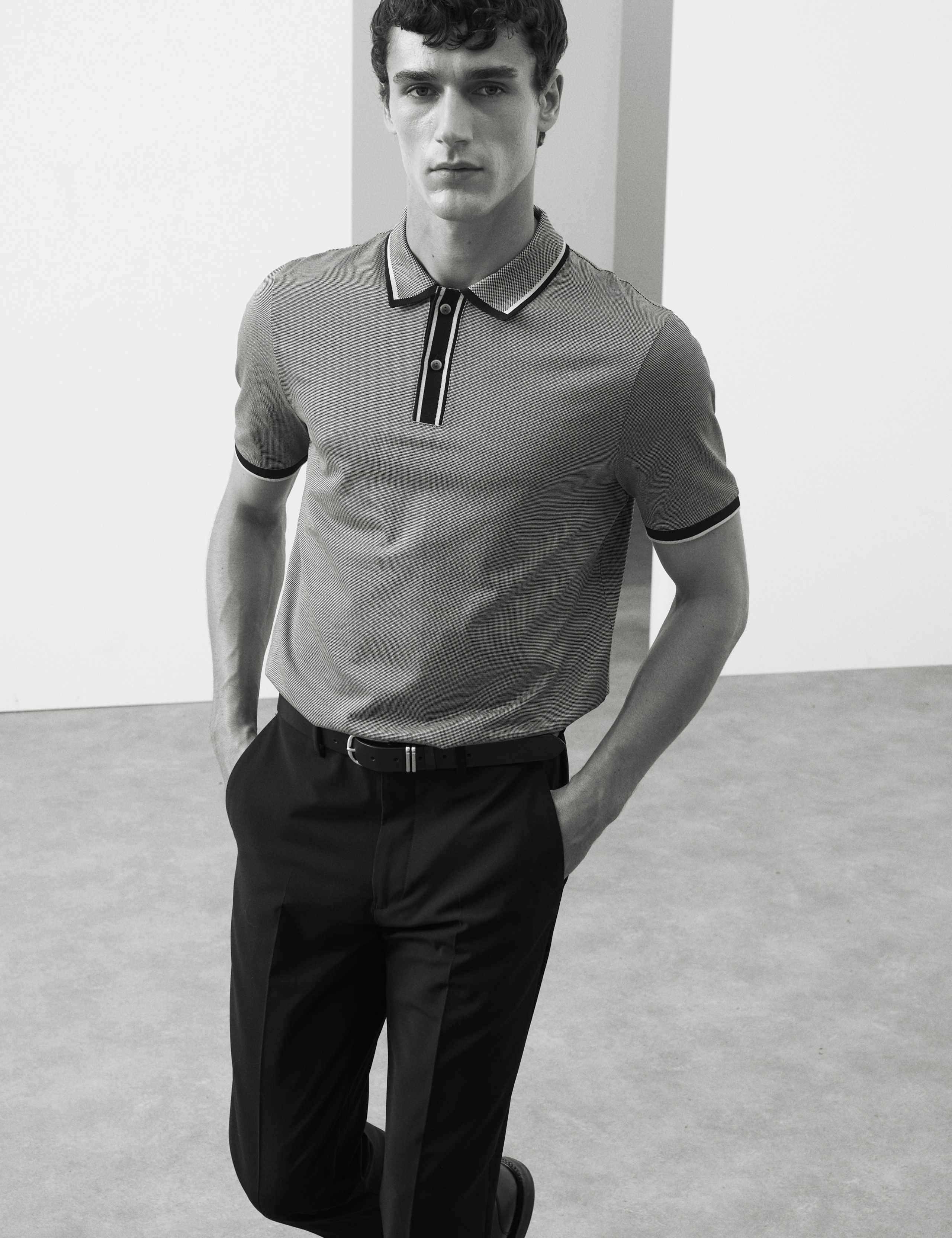 Pure Cotton Jacquard Polo Shirt 5 of 6