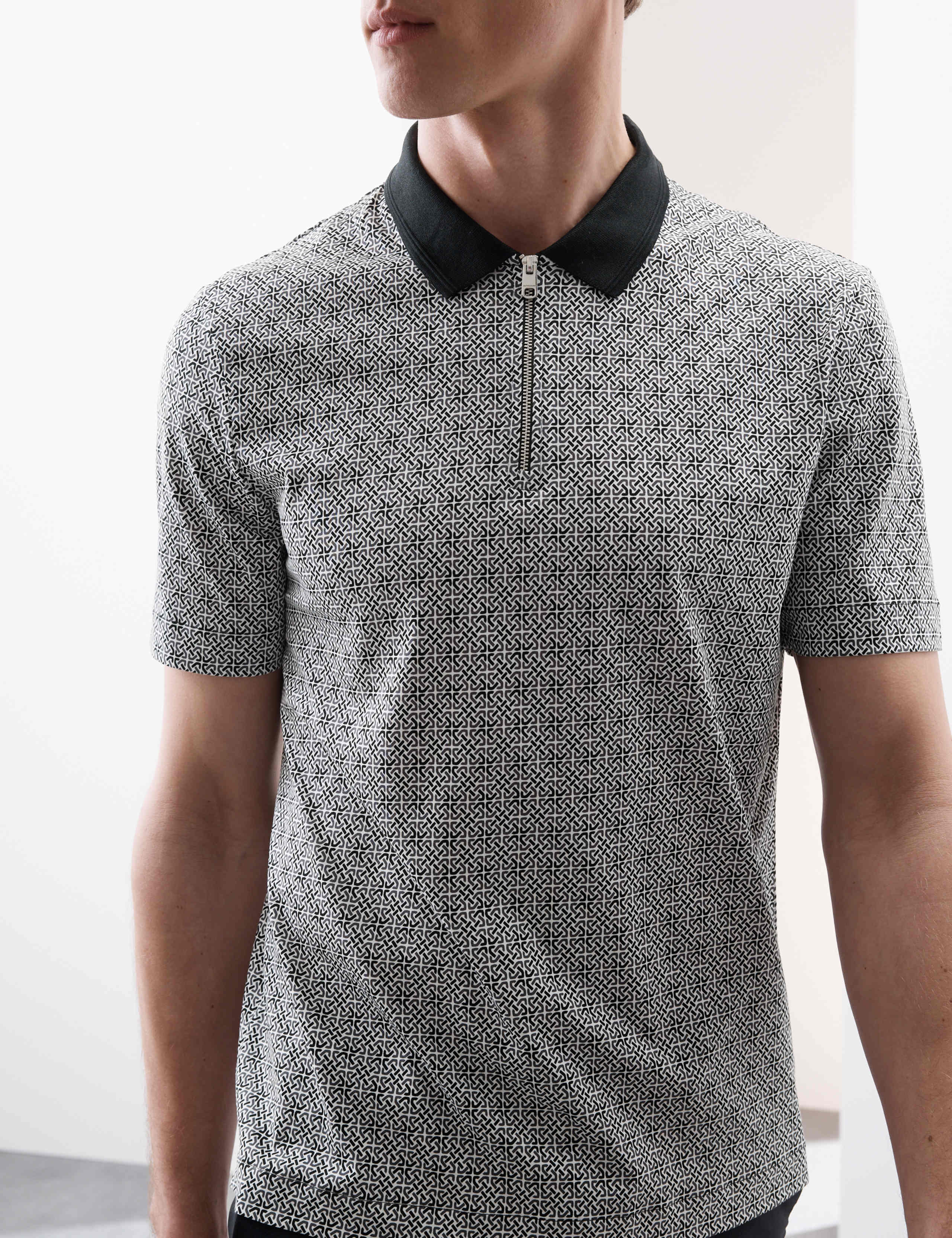Pure Supima® Cotton Geometric Print Polo Shirt 6 of 6