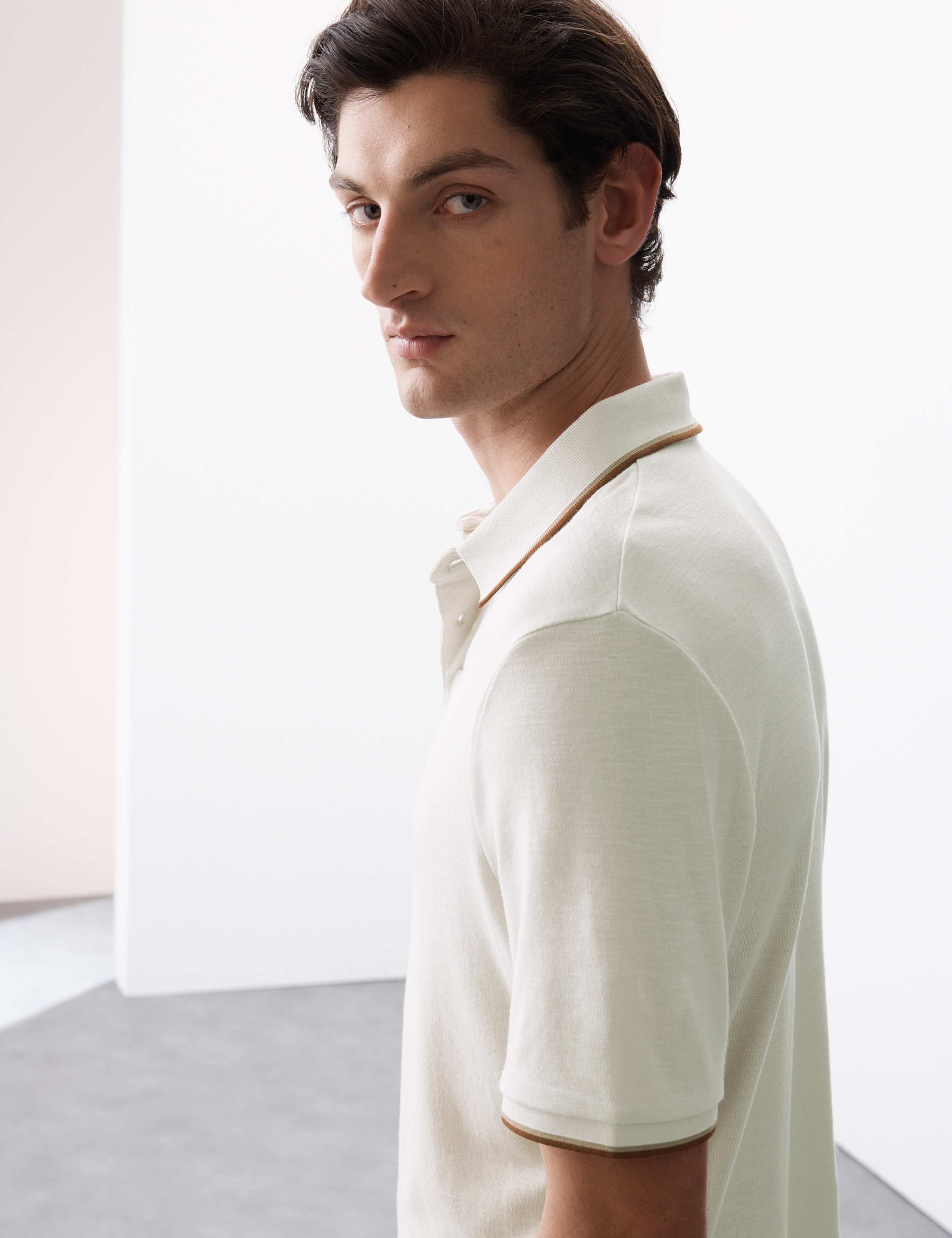 Linen Blend Polo Shirt 1 of 7