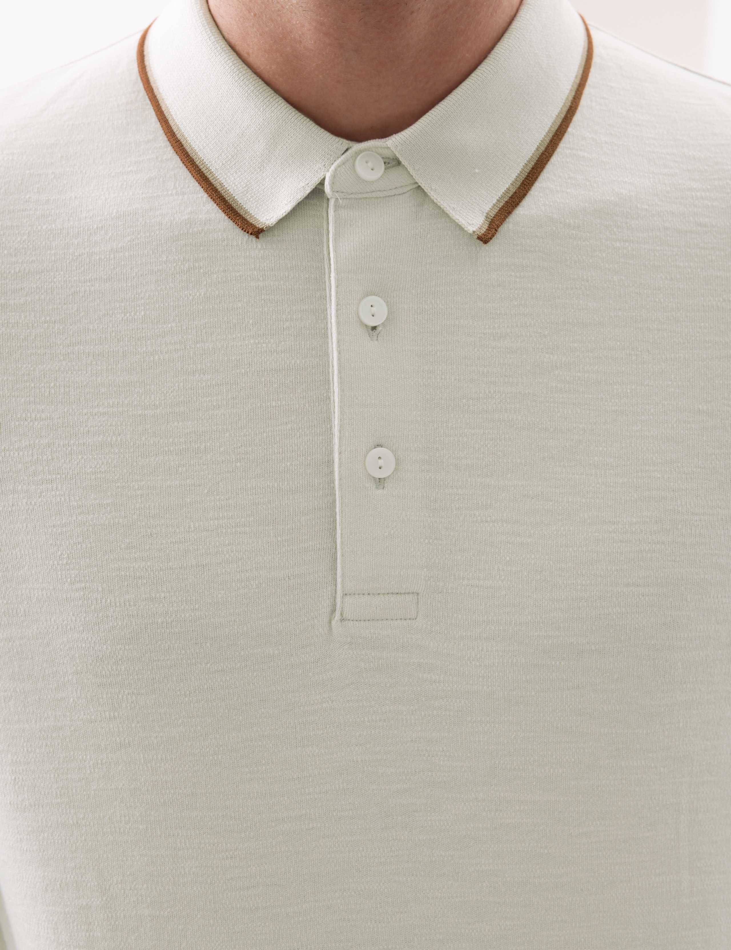 Linen Blend Polo Shirt 4 of 7