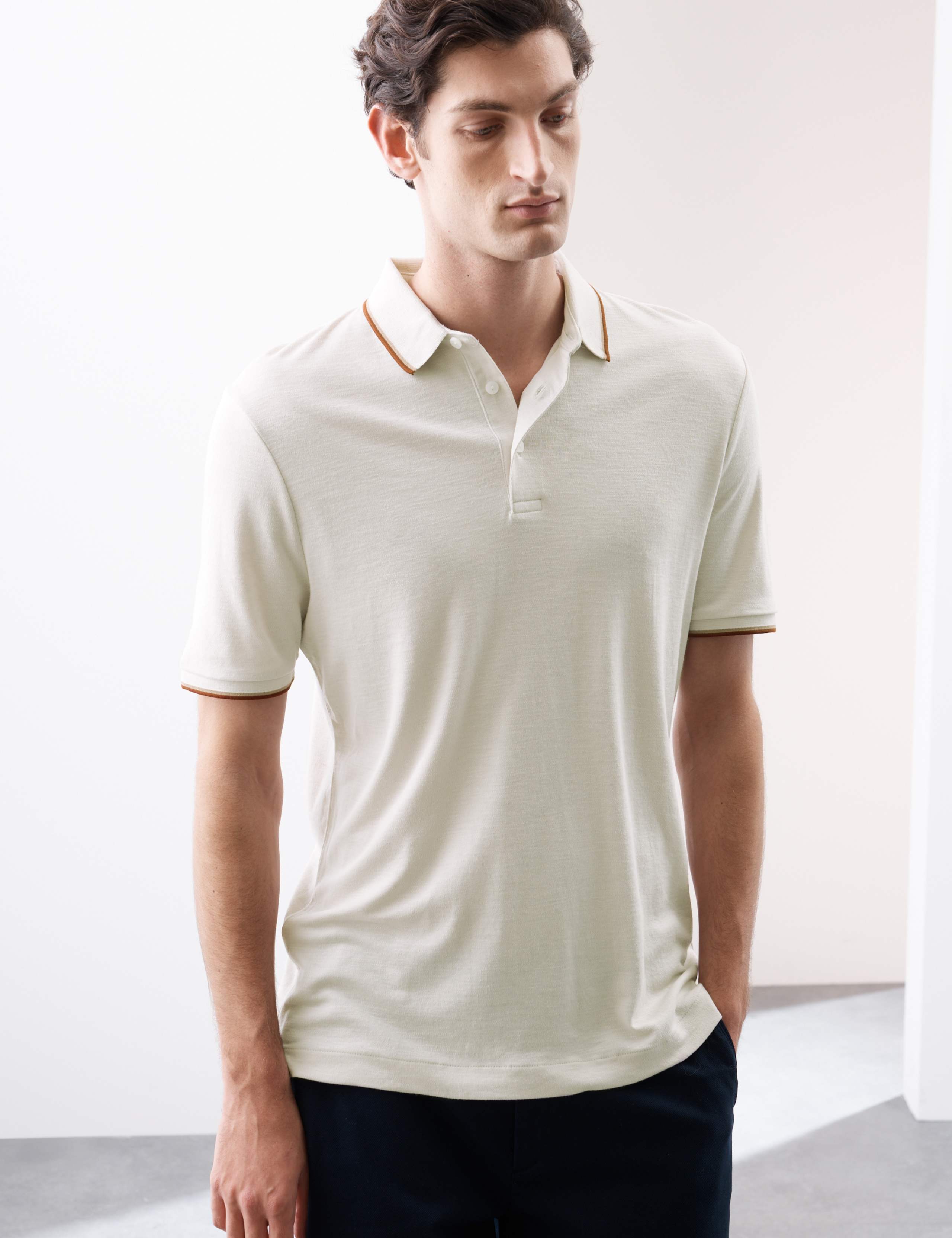 Linen Blend Polo Shirt 5 of 7