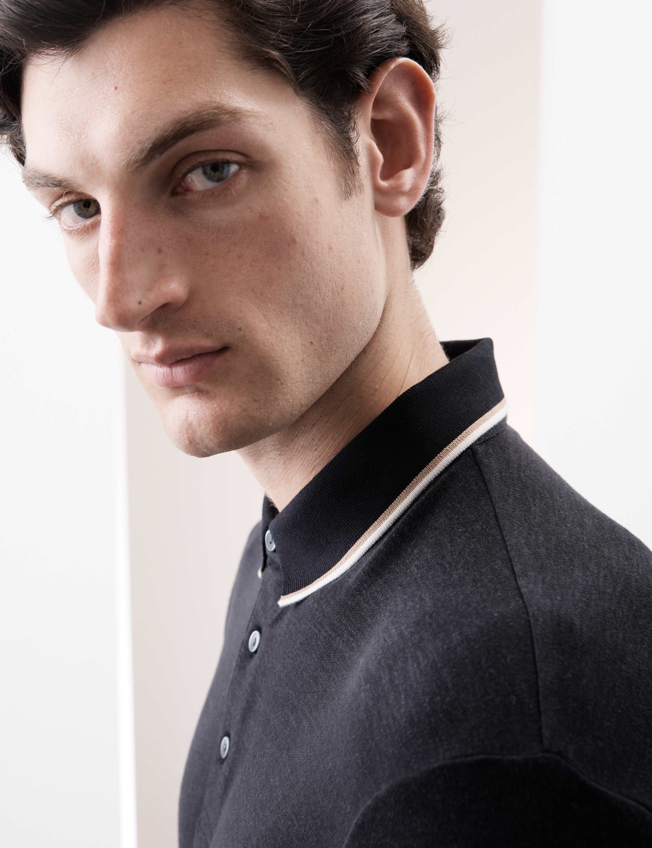 Linen Blend Polo Shirt 3 of 6