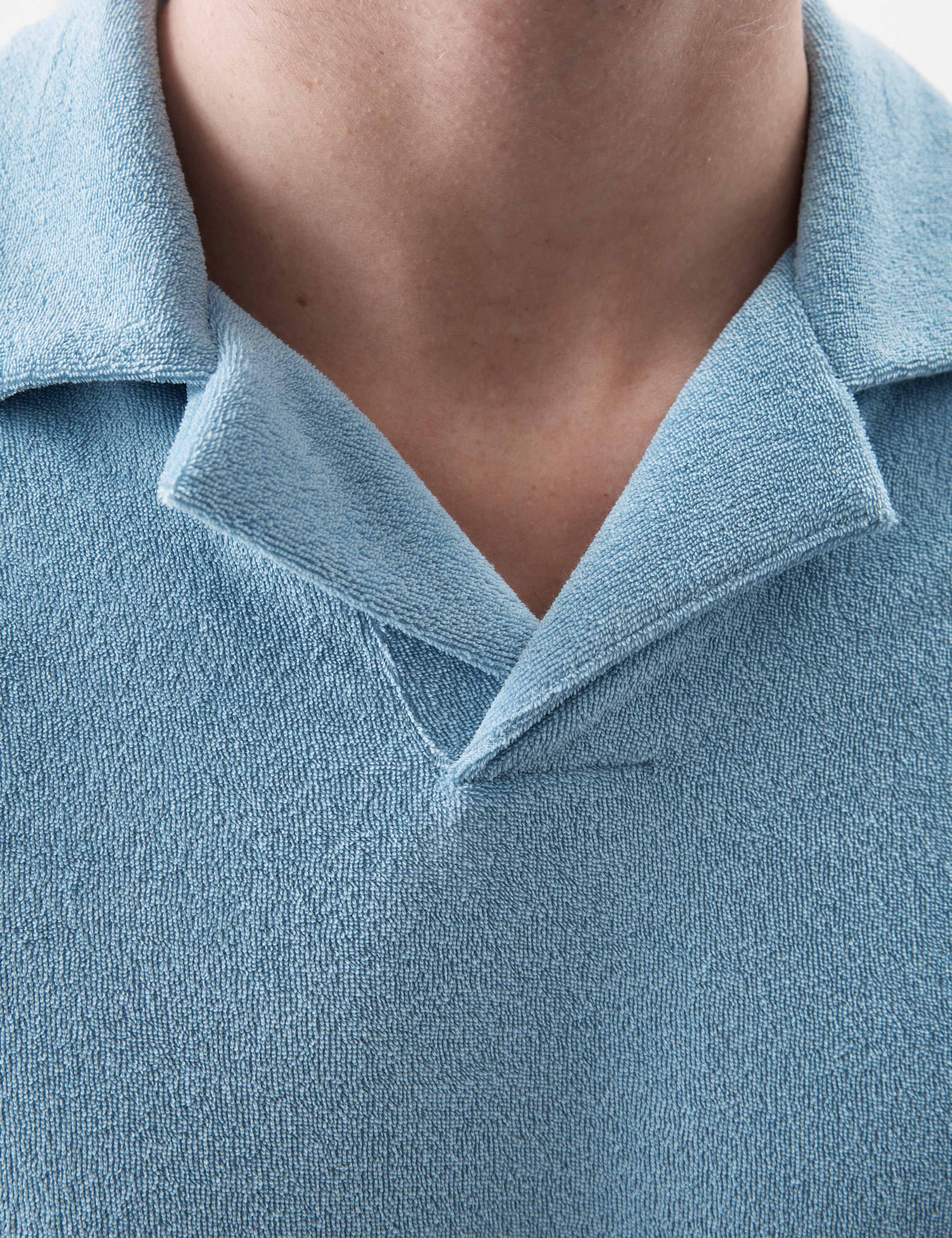 Cotton Rich Towelling Revere Polo Shirt 4 of 7